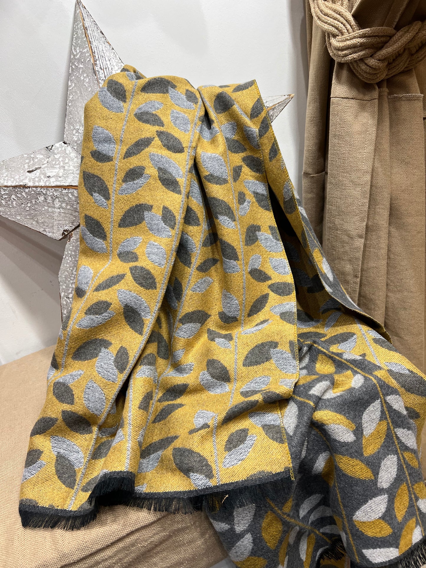 Reversible Scarf - Leaves