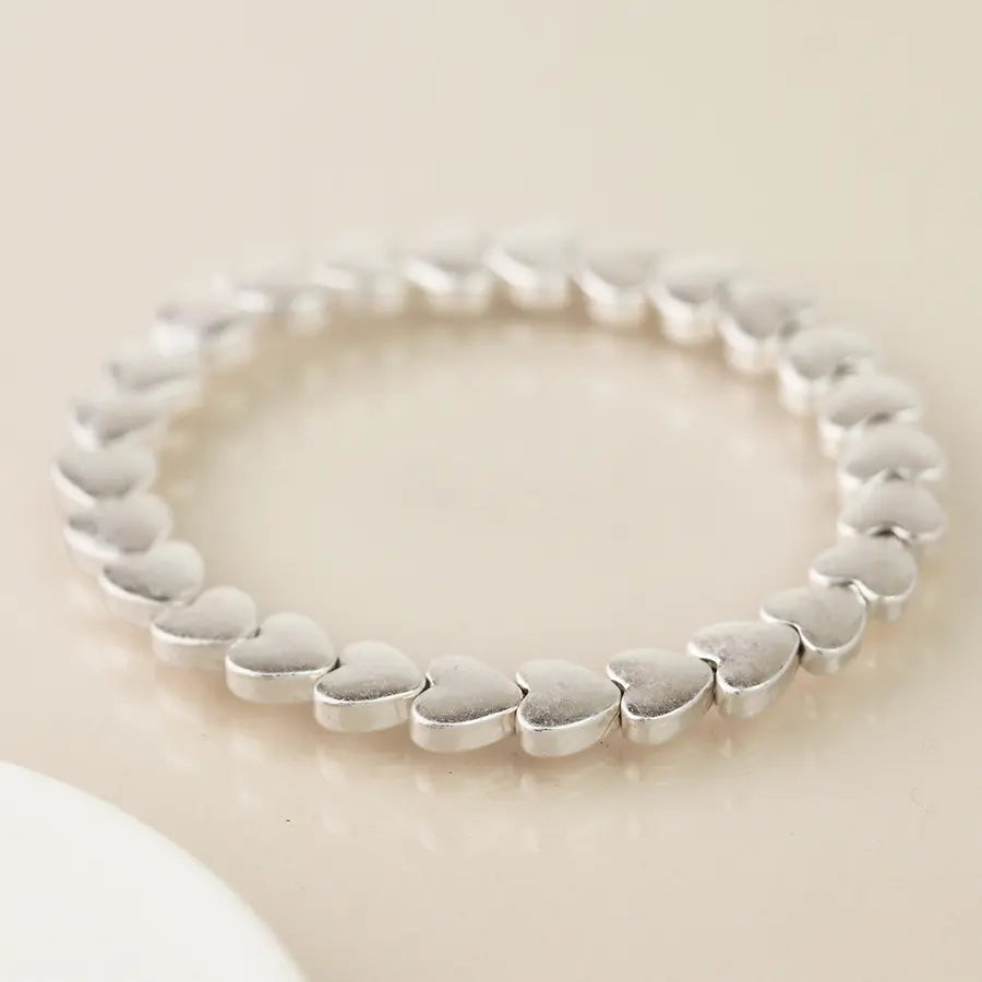 Peace of Mind - Silver Plated Heart Bracelet