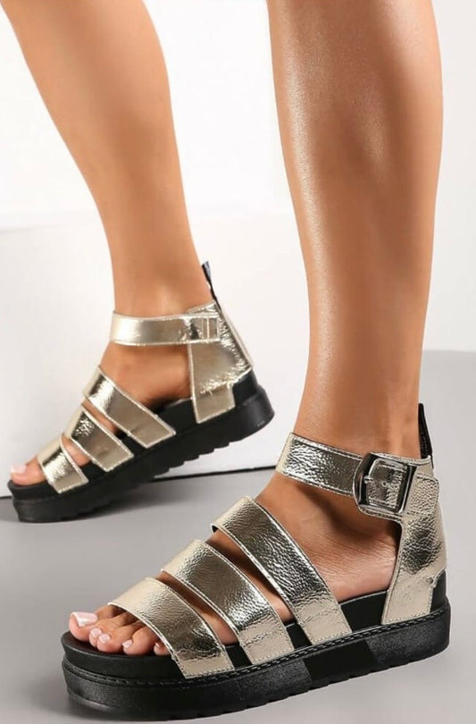Chunky Sandals - Gold