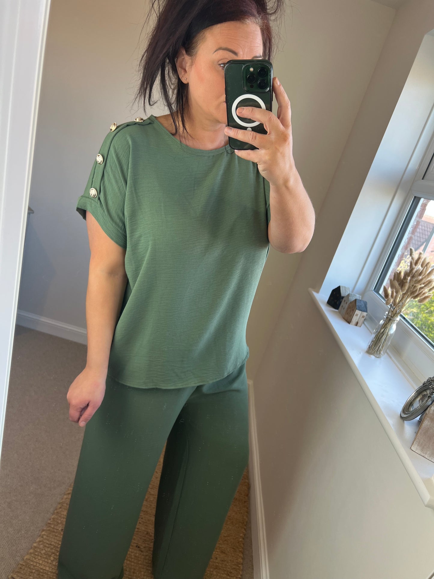 Military Top & Trouser Set - Khaki