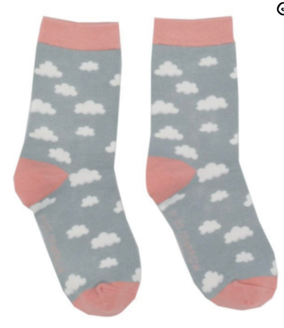 Miss Sparrow Bamboo Socks - Clouds