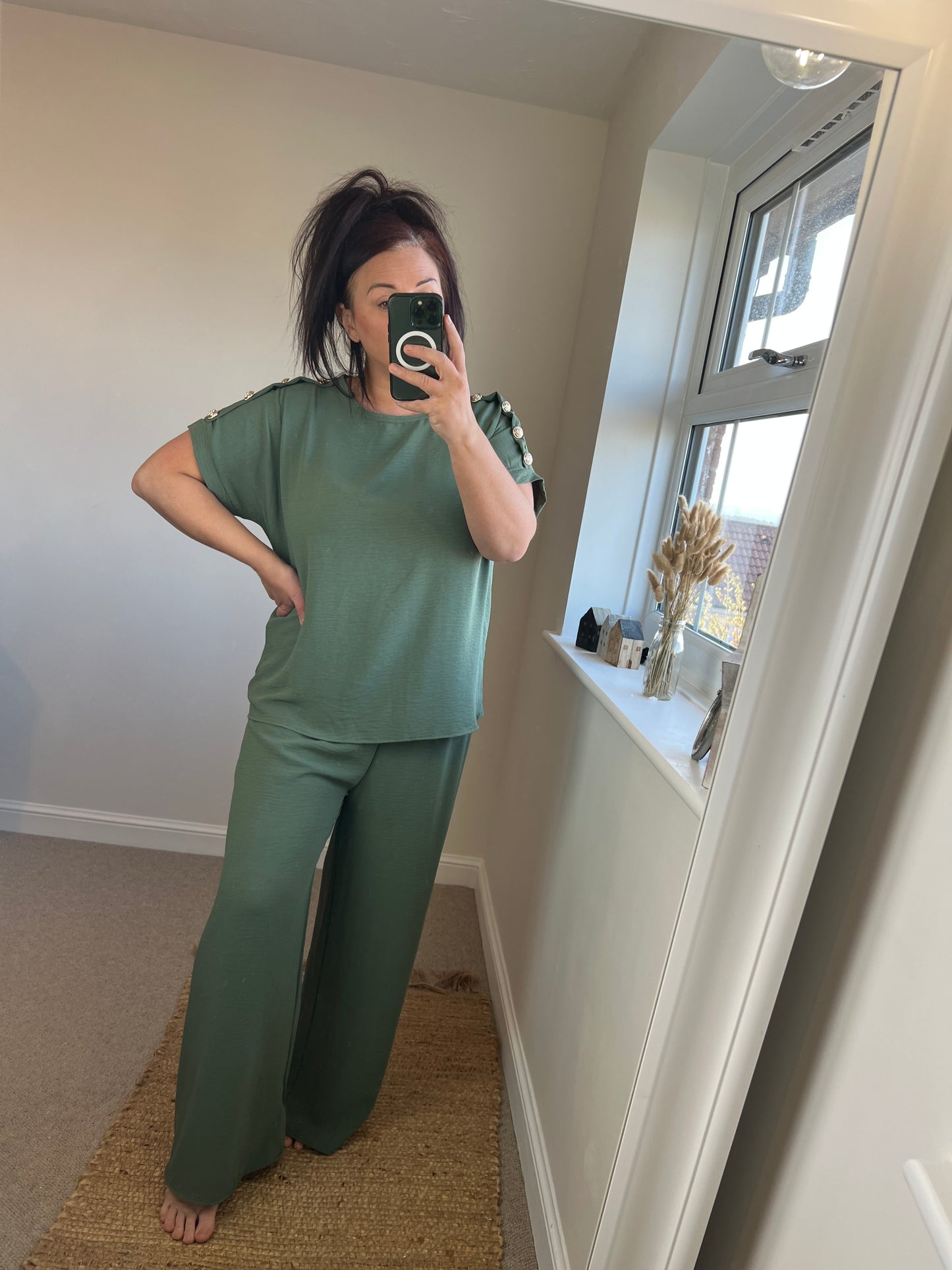Military Top & Trouser Set - Khaki