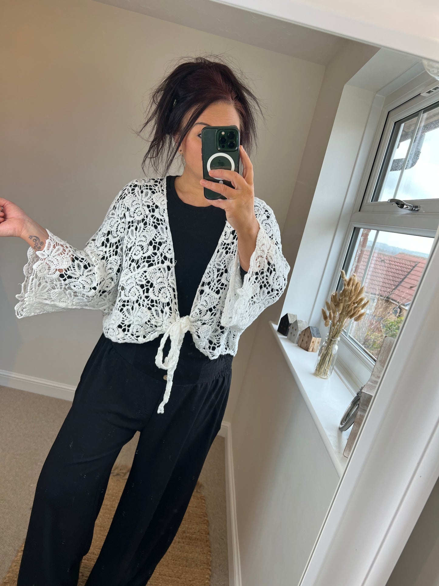 Crochet Shrug - Cream