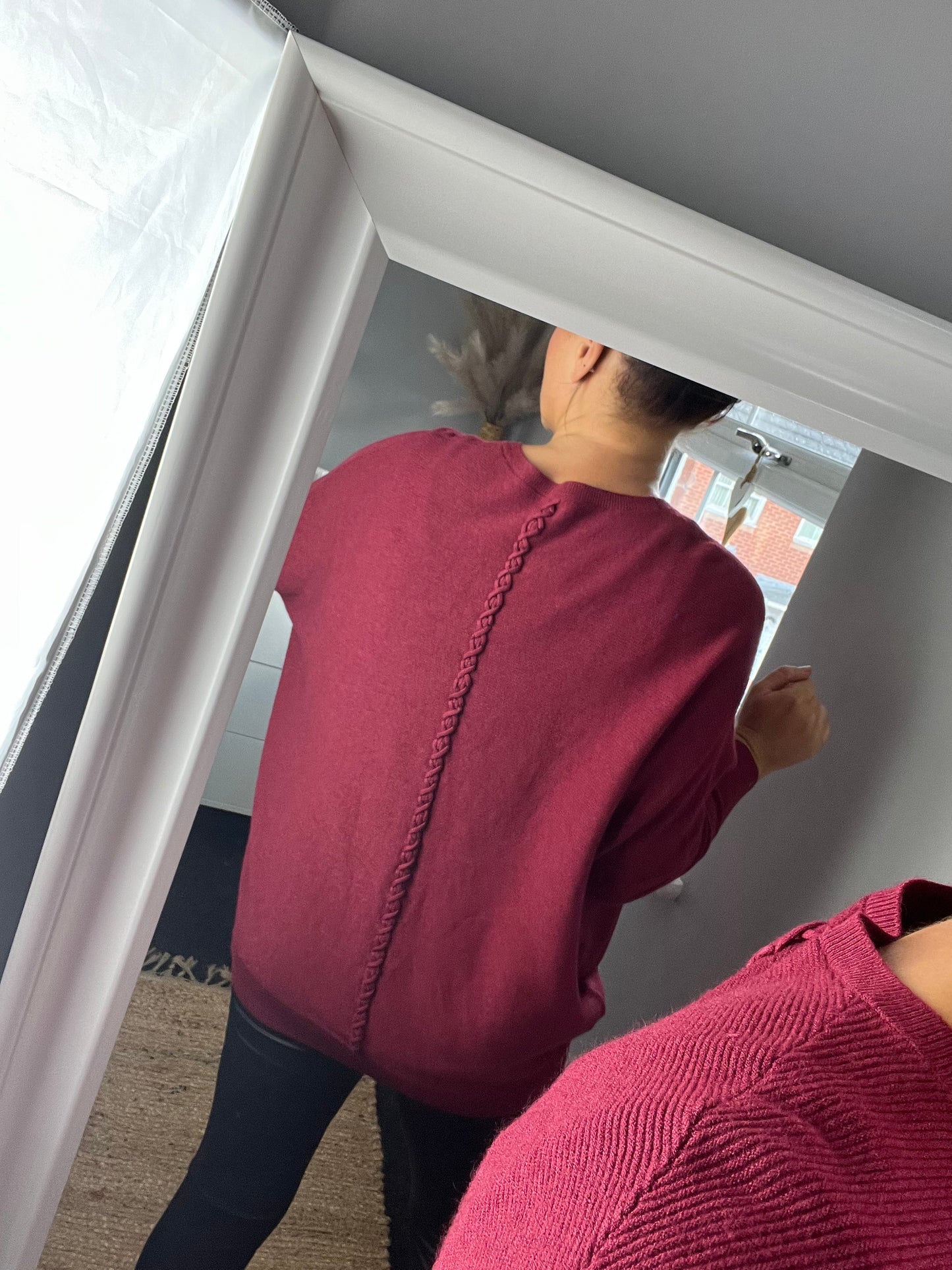 Crisscross Jumper - Wine