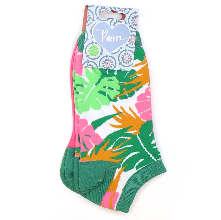 Peace Of Mind - Trainer Sock Duo - Tropical Leaf