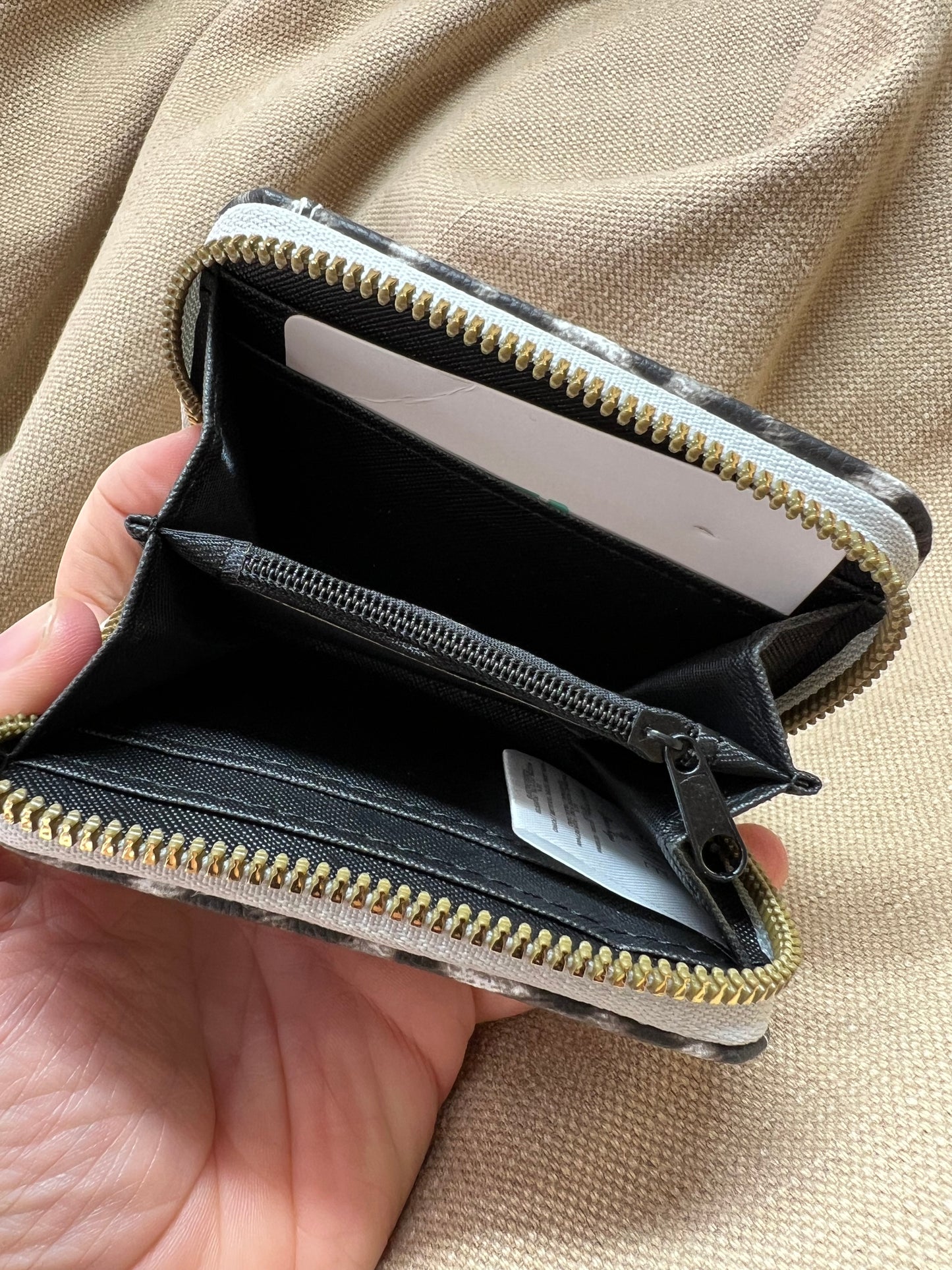 Card Holder Purse - Grey Leopard