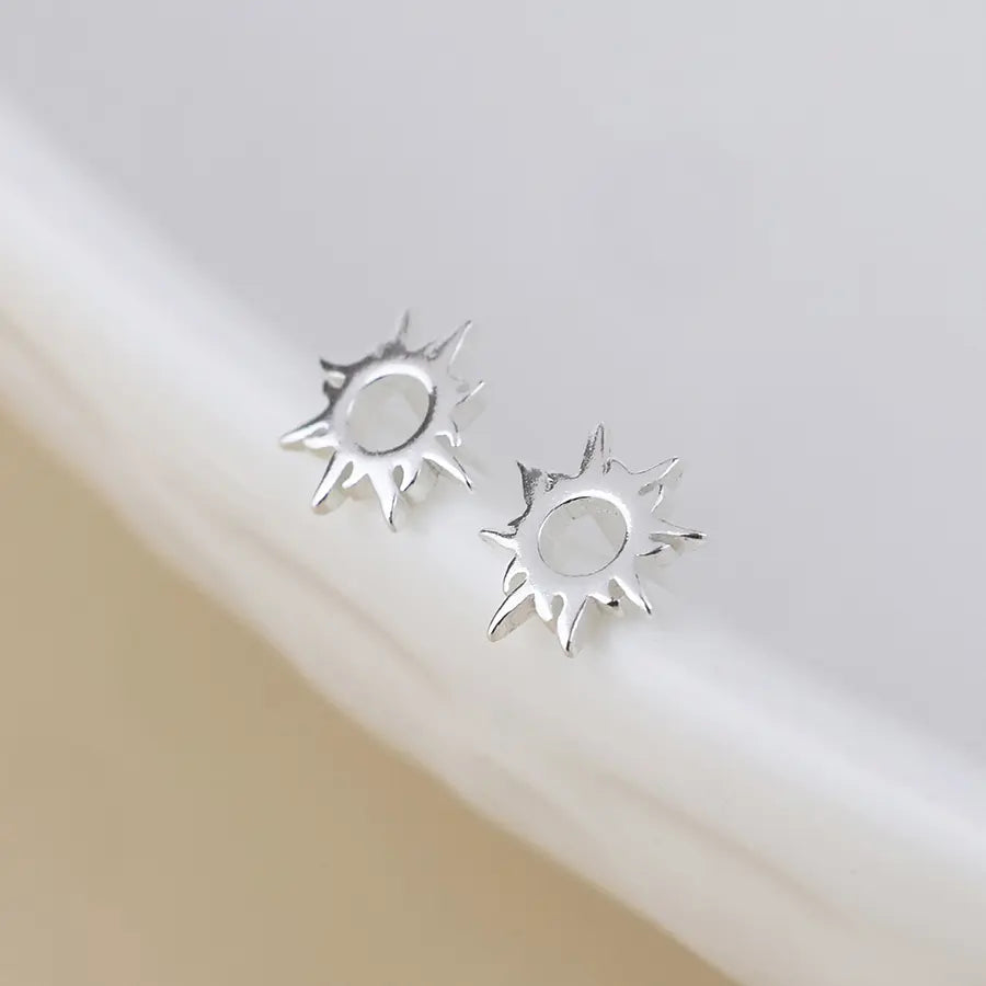 Peace of Mind - Sterling Silver Fiery Sun Earrings