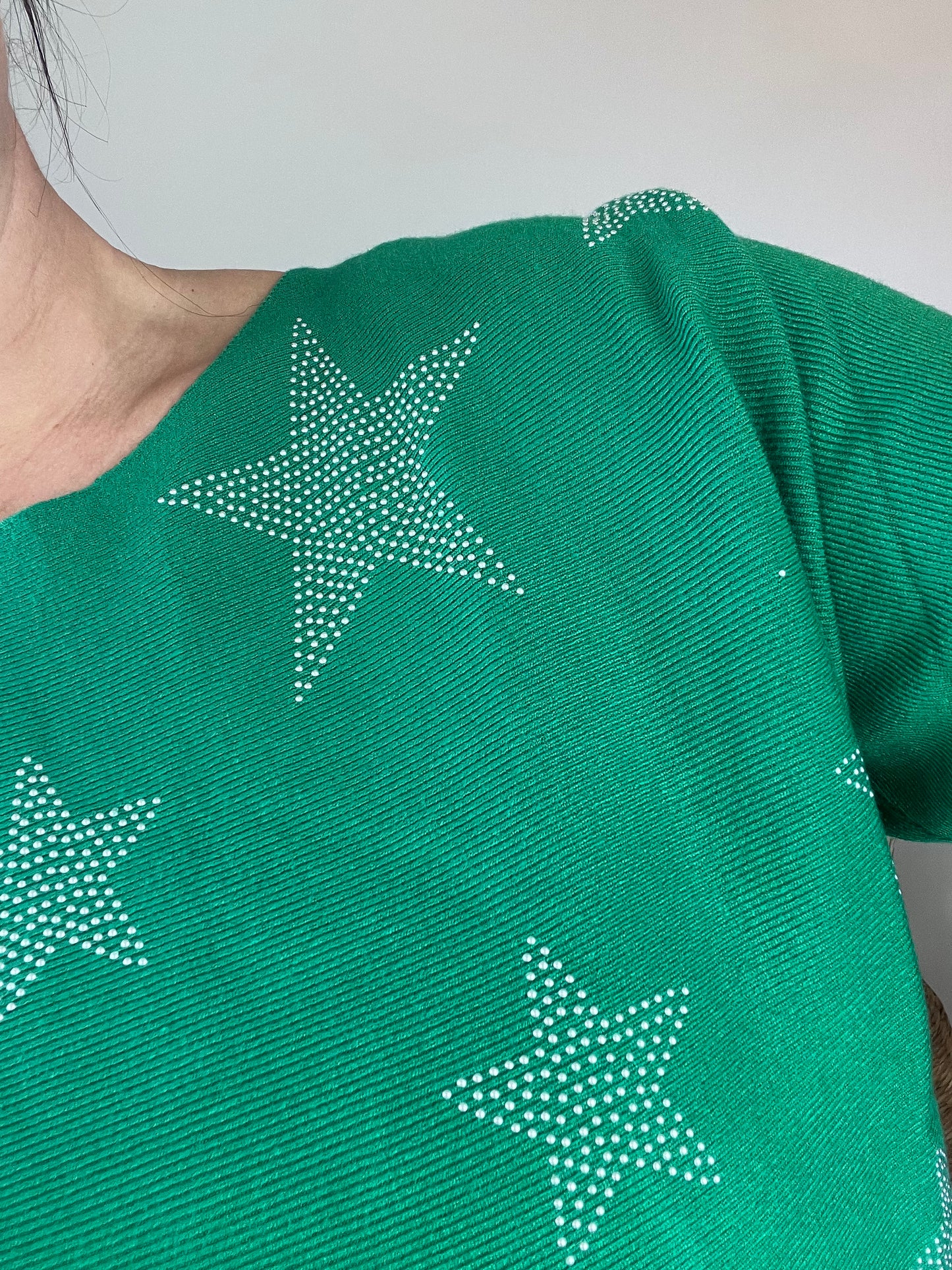 Studded Star Jumper - Green