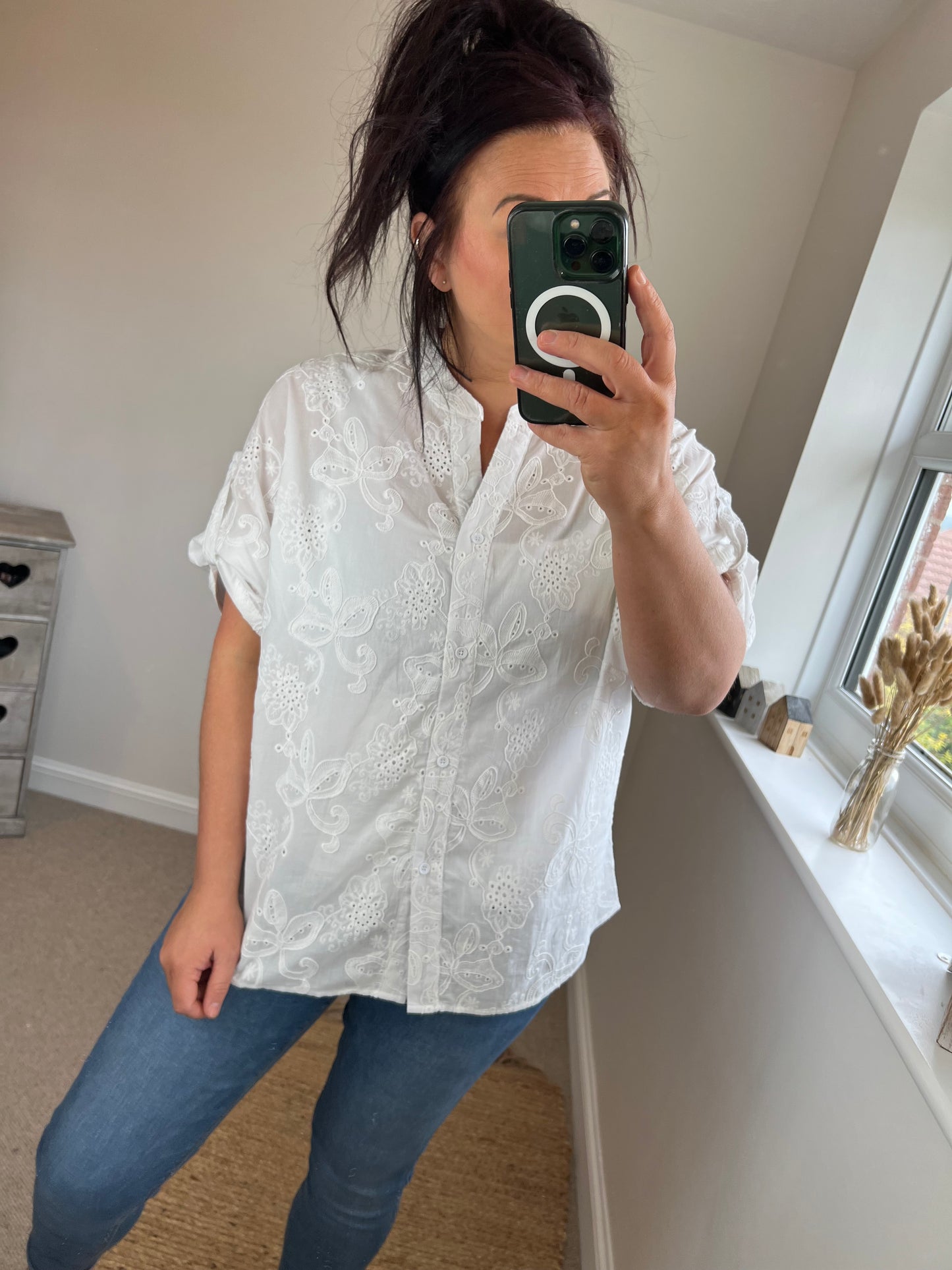 Embroidered Shirt - White