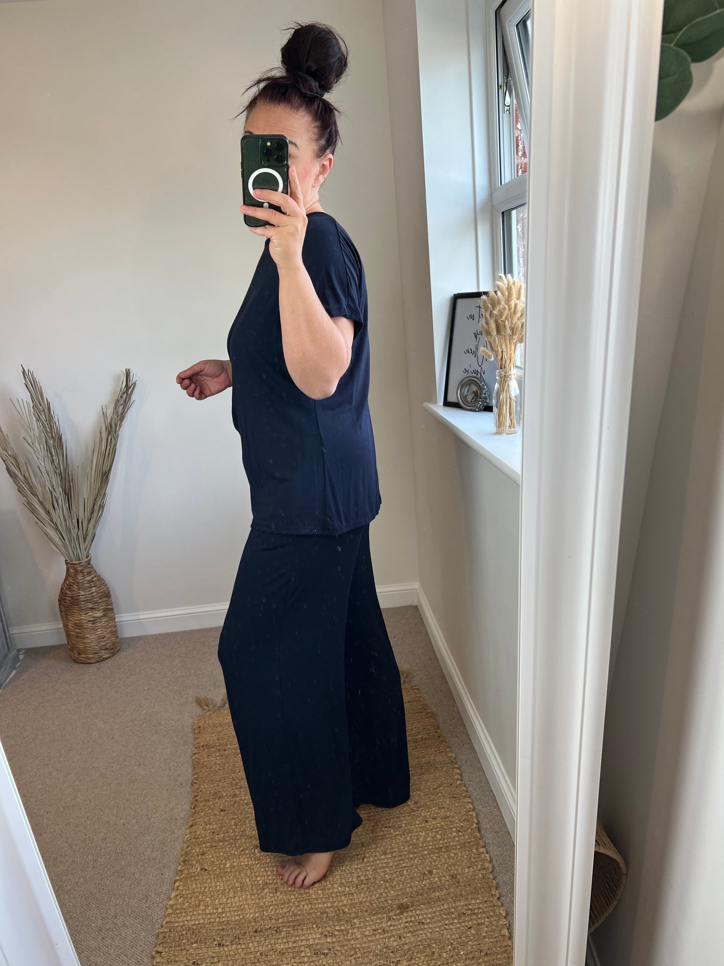Tie Top & Trouser Set - Navy