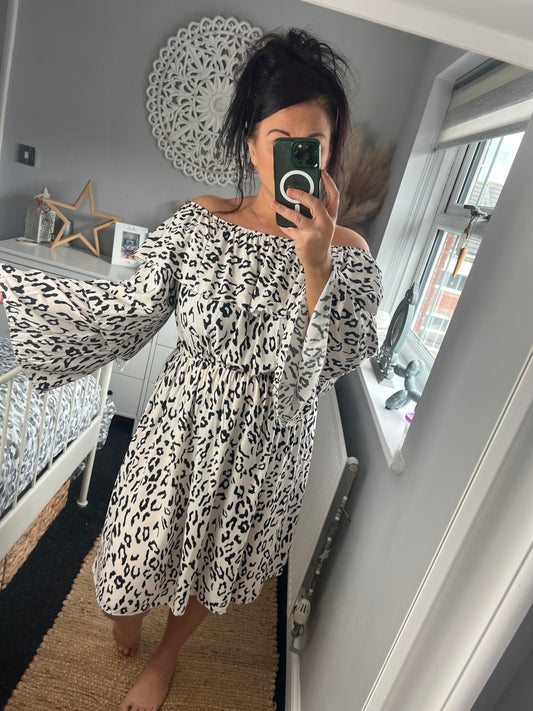 Tiered Leopard Dress