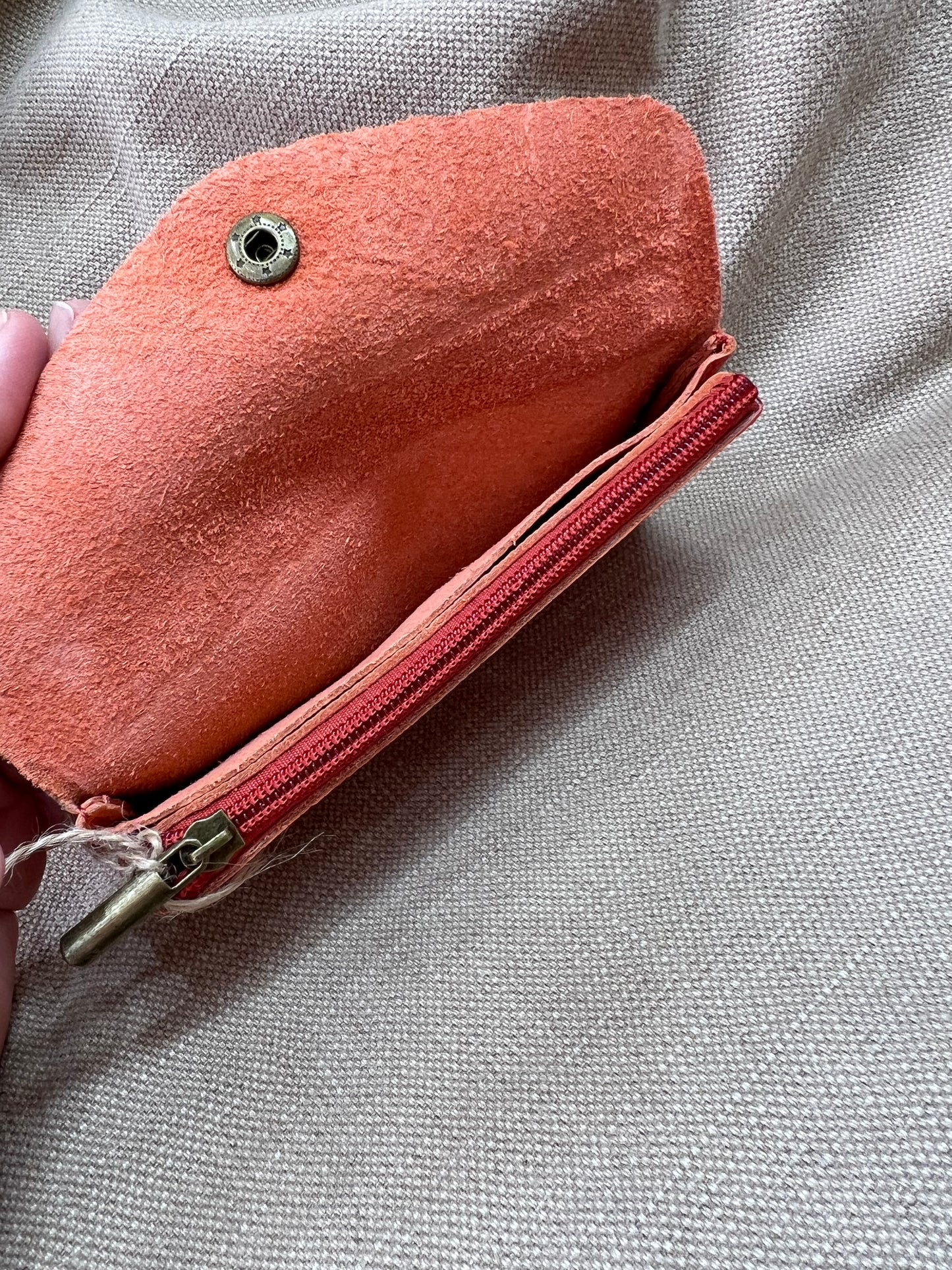 Long Leather Purse - Burnt Orange