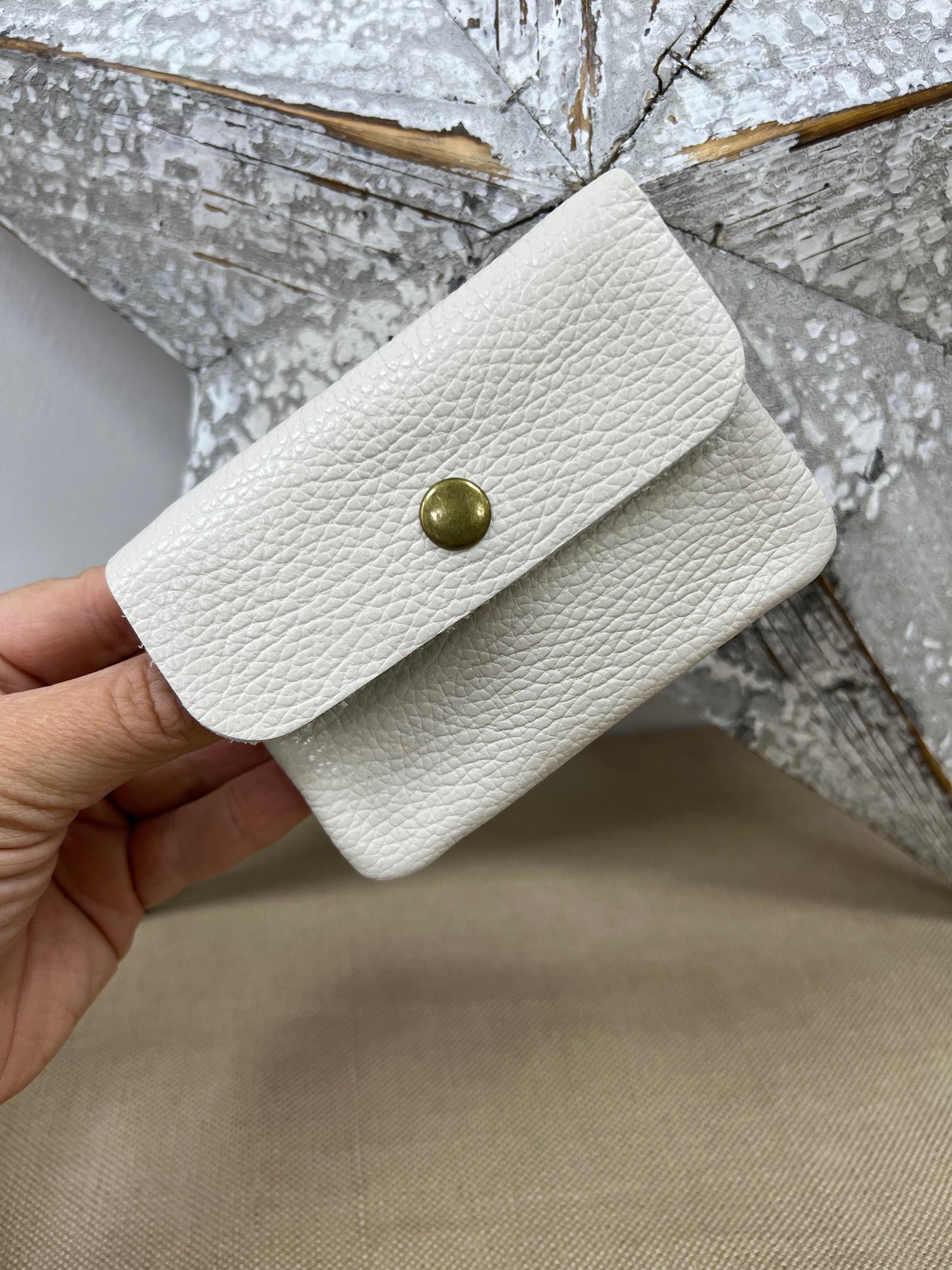 Leather Purse - Stone