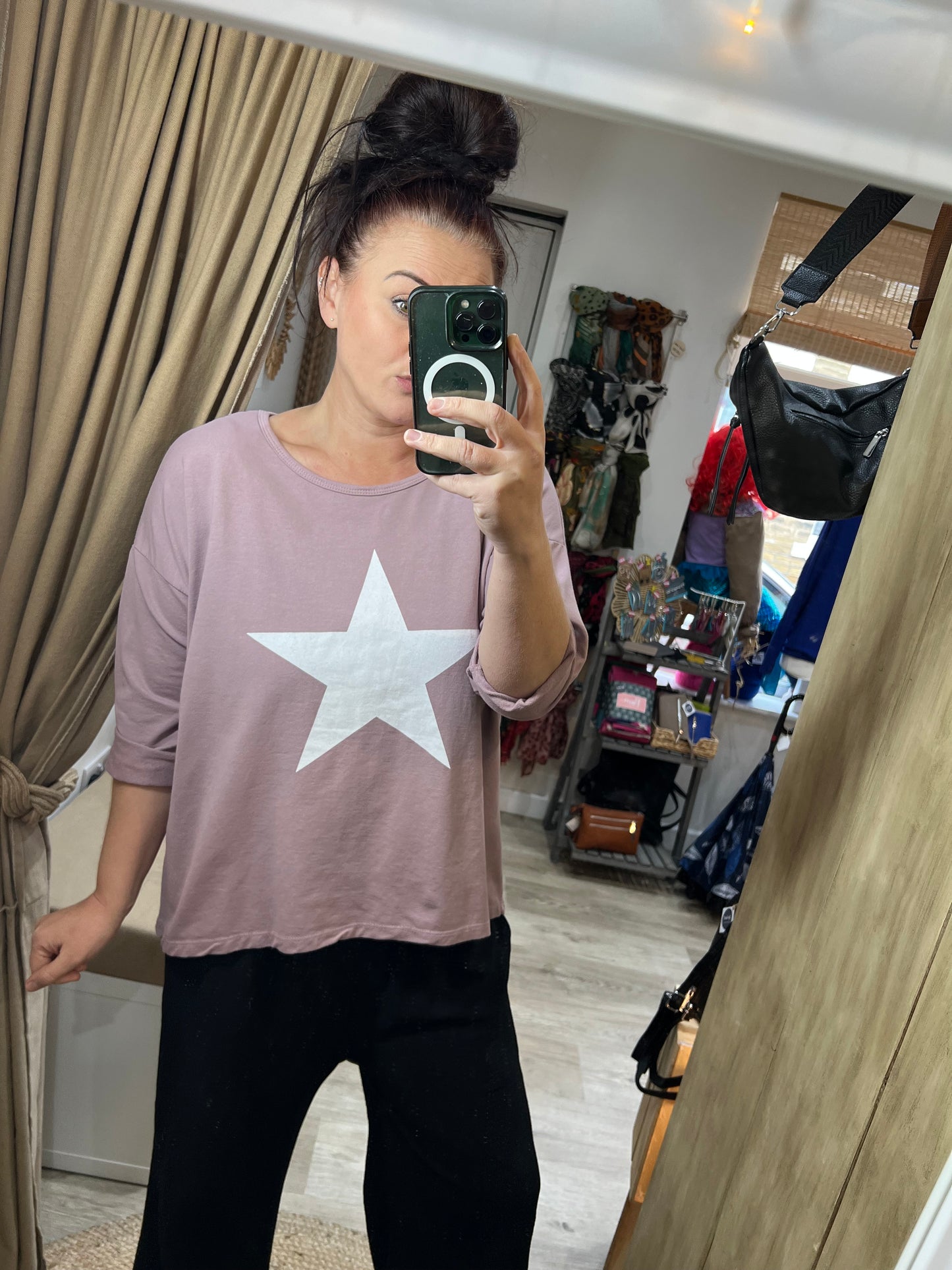 Jersey Star Top - Blush