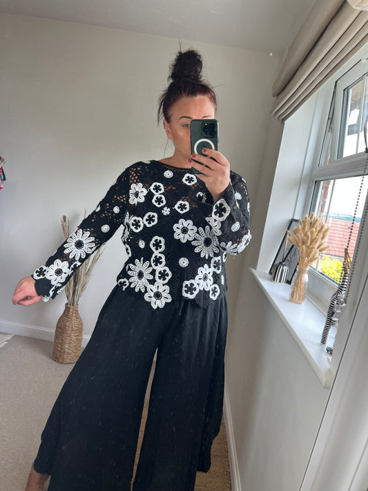 Crochet Jumper - Black