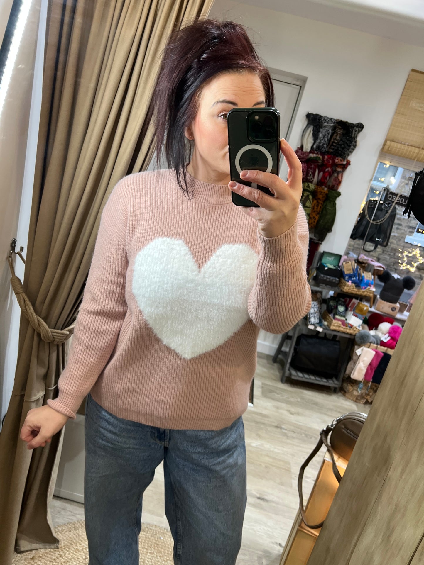 Heart Jumper - Blush