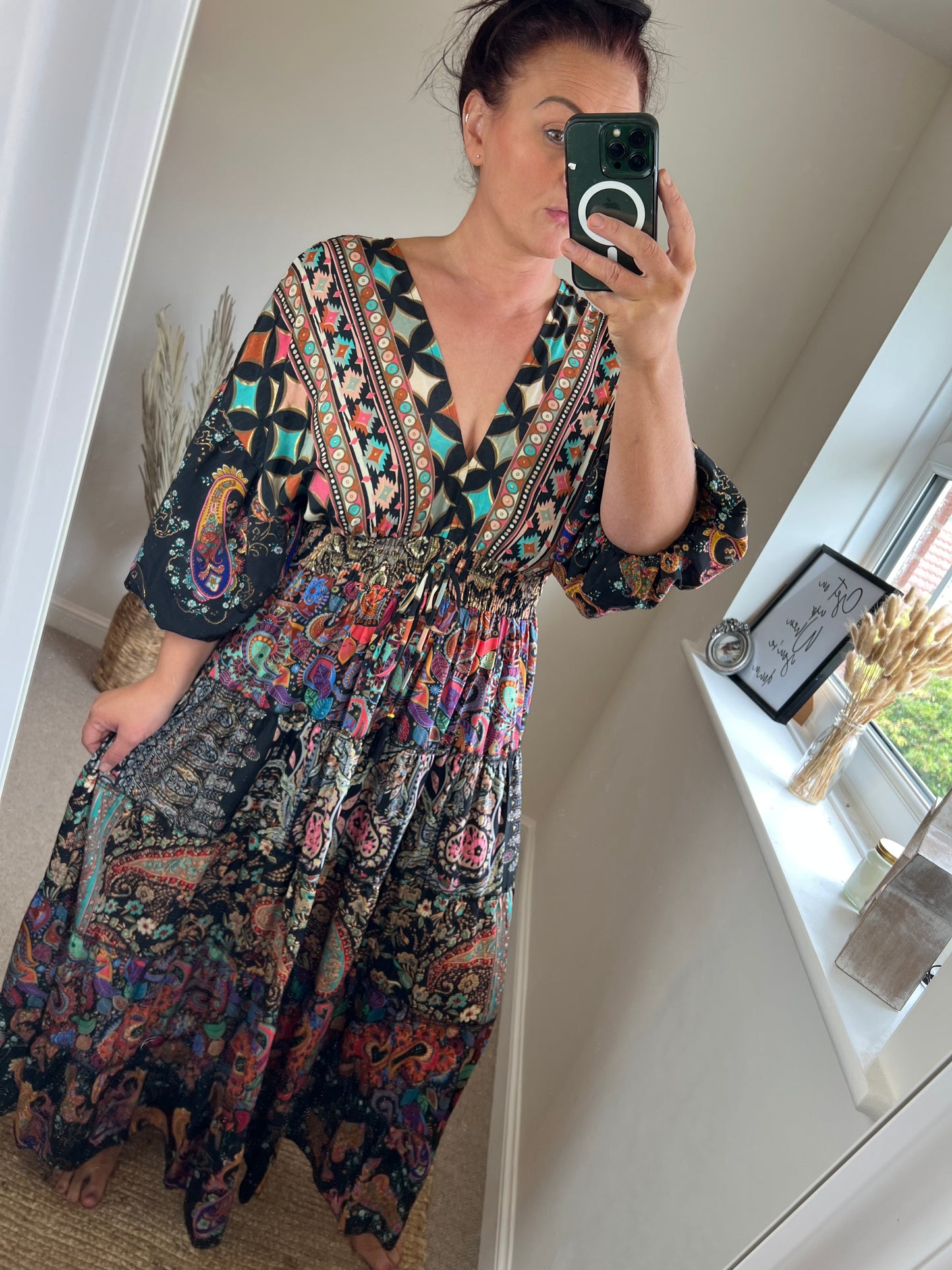 Puff Sleeve Maxi Dress (3 sizes)