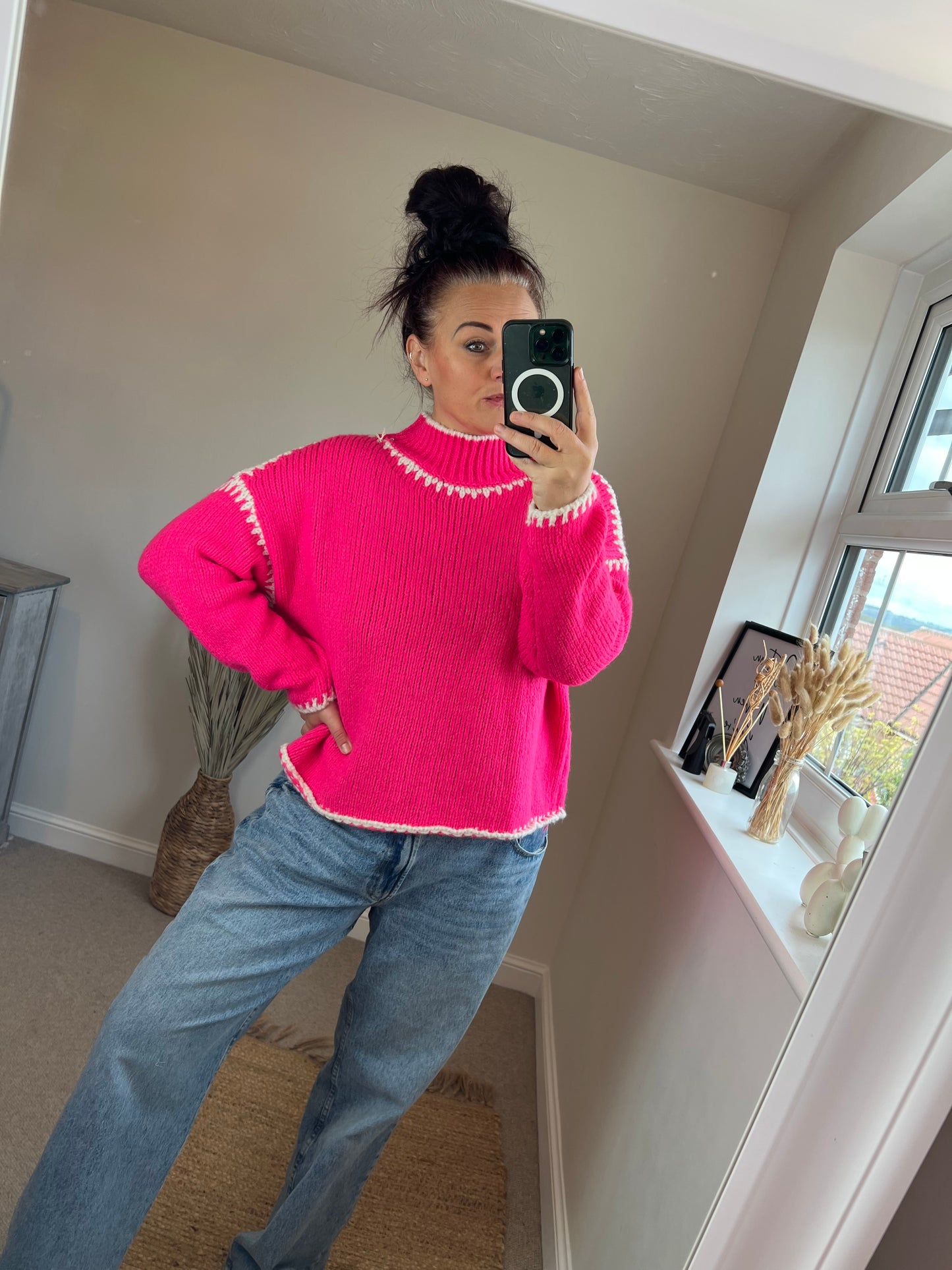 Stitch Jumper - Pink