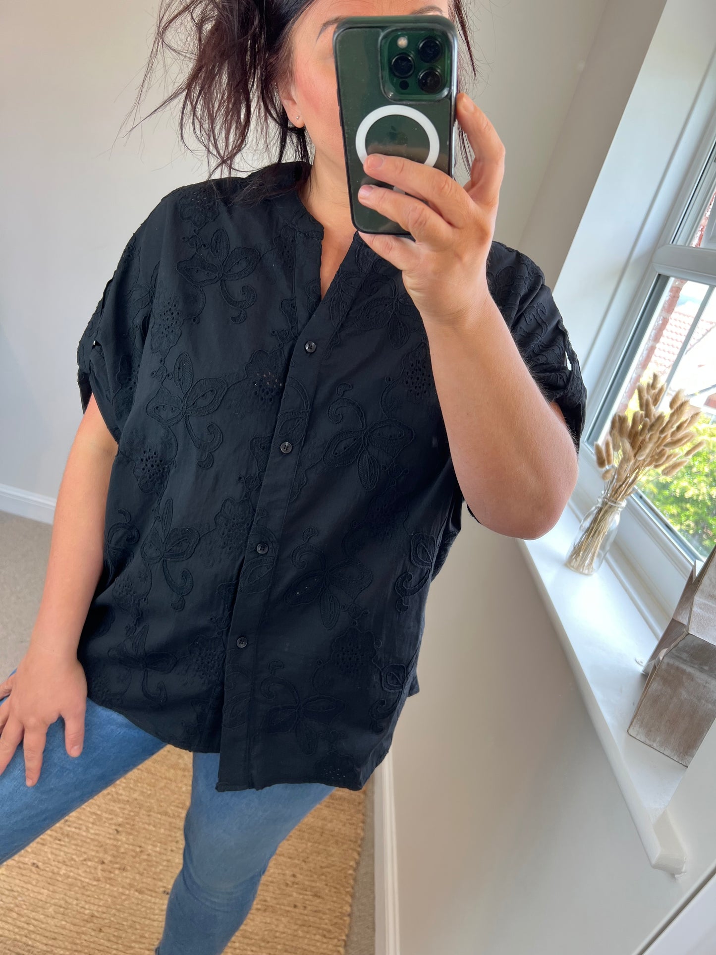 Embroidered Shirt - Black
