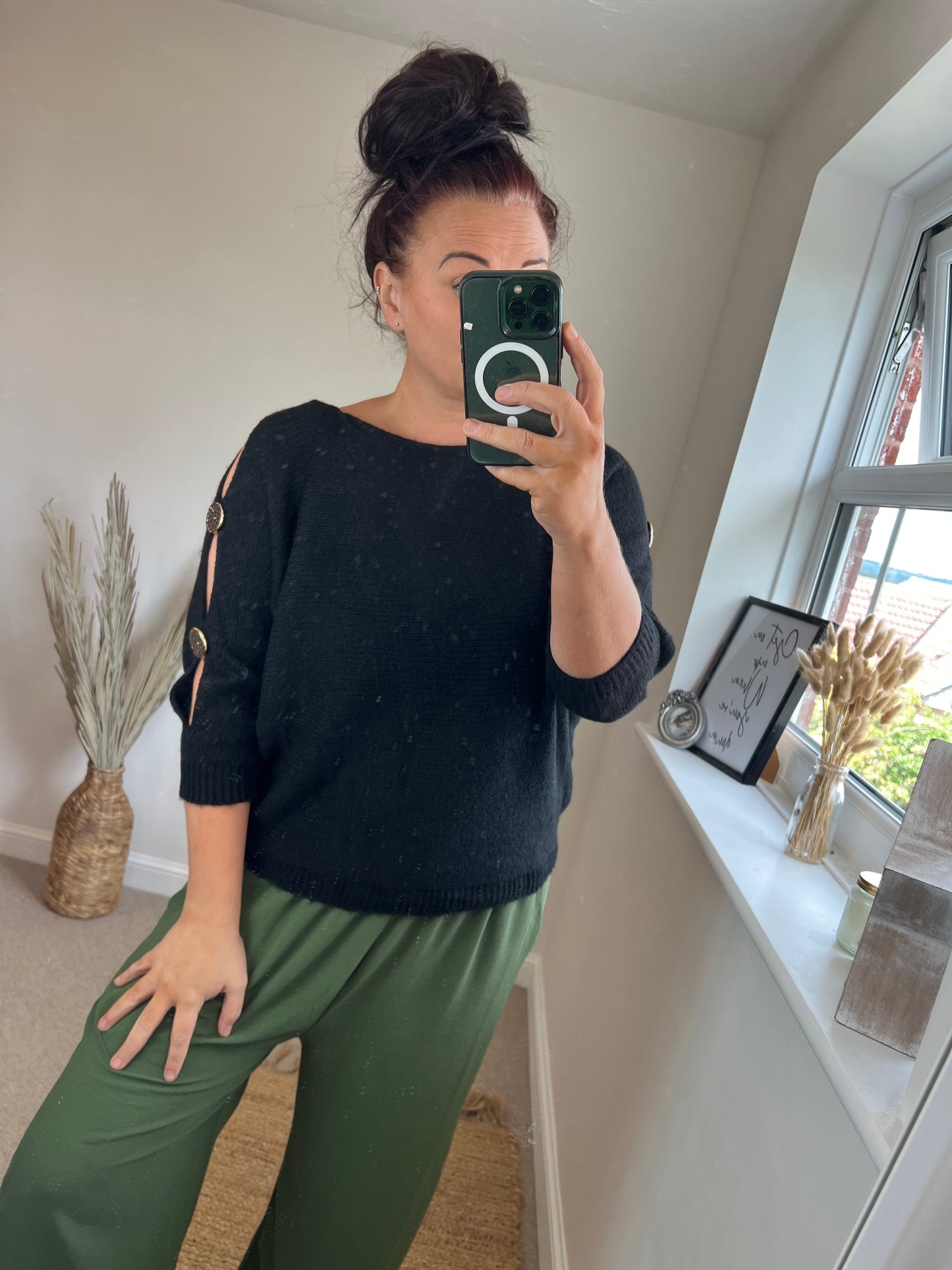 Open Sleeve Jumper - Black