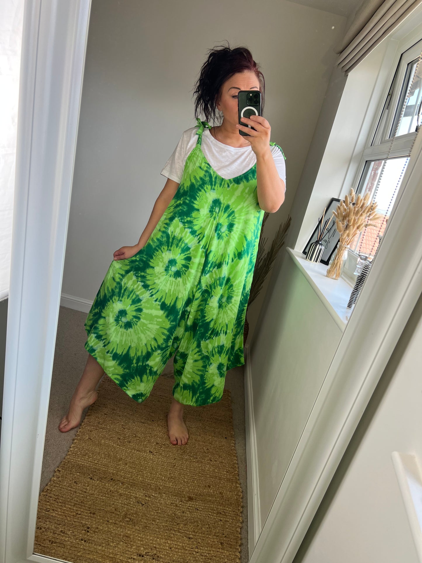 Tie Dye Jumpsuit - Green