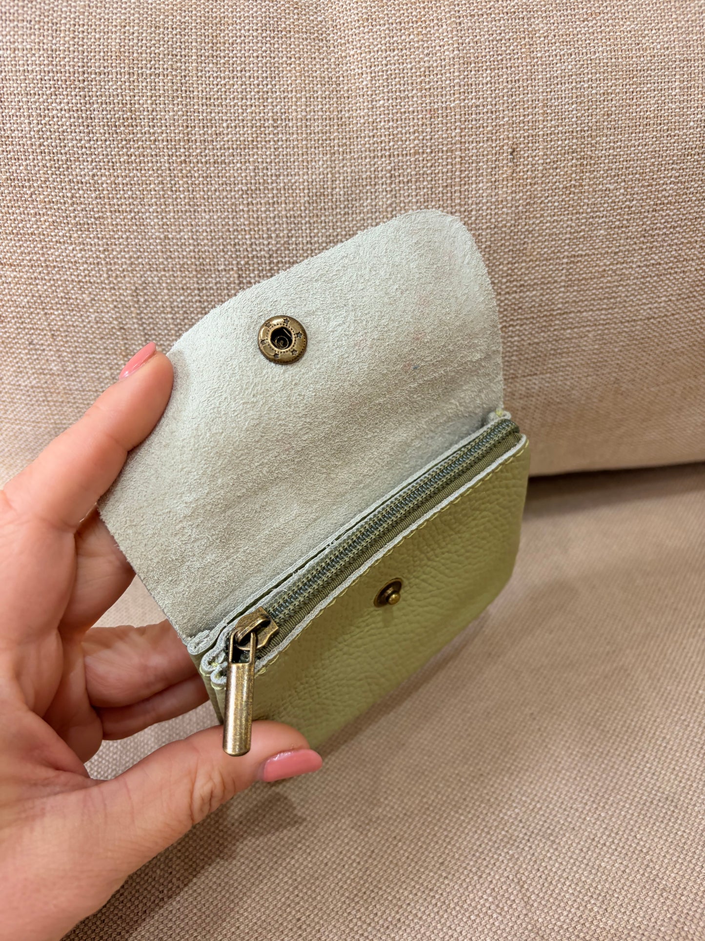 Leather Purse - Moss