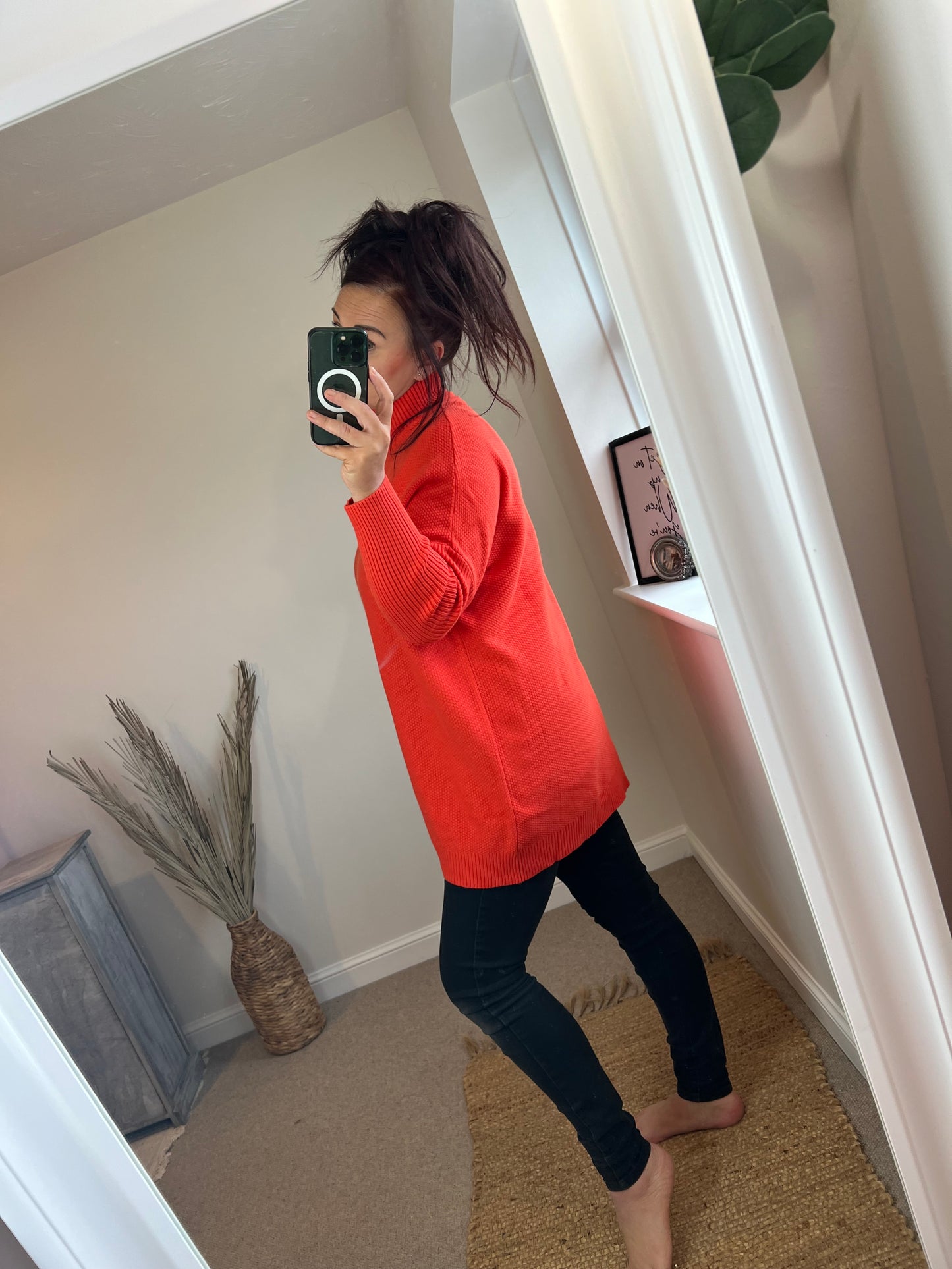 High Neck Jumper - Orange
