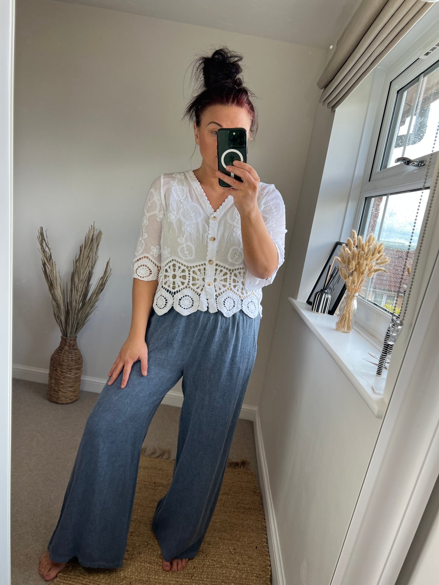 Crochet Lace Cardi - White