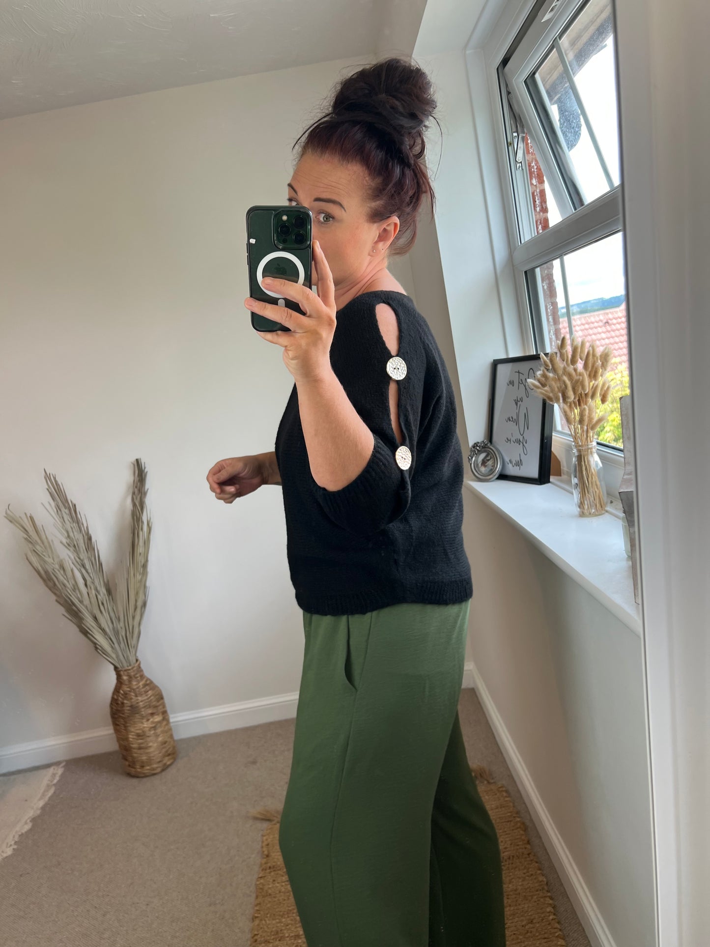 Open Sleeve Jumper - Black