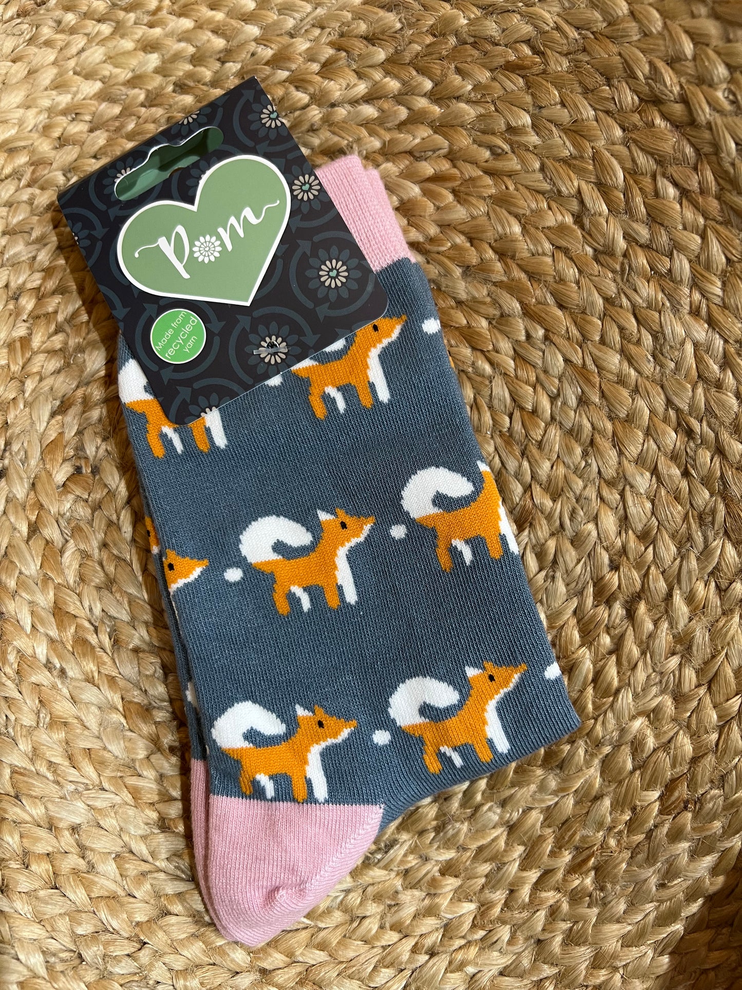 Peace Of Mind - Ladies Socks - Foxes