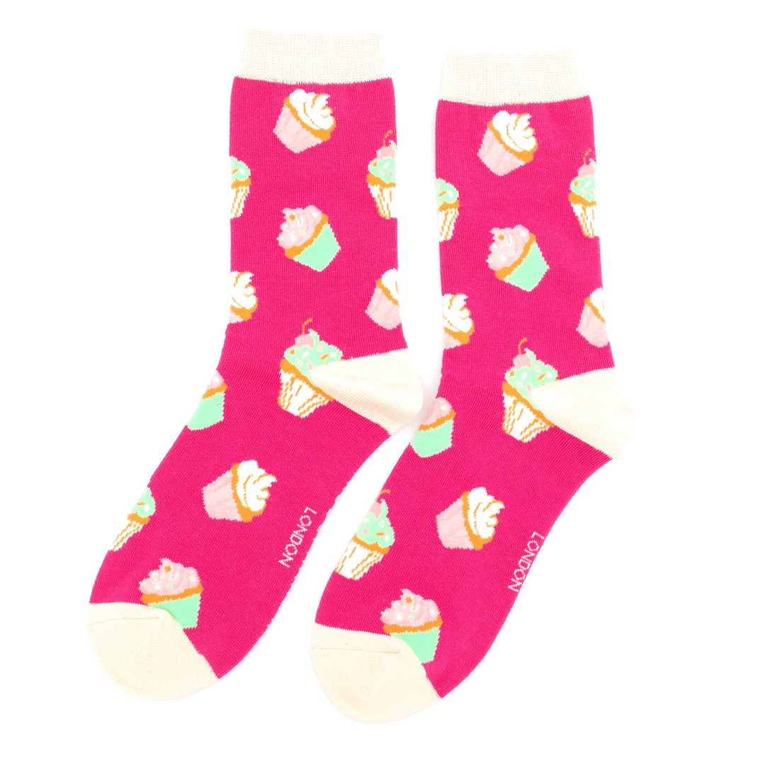 Miss Sparrow Bamboo Socks - Cupcakes