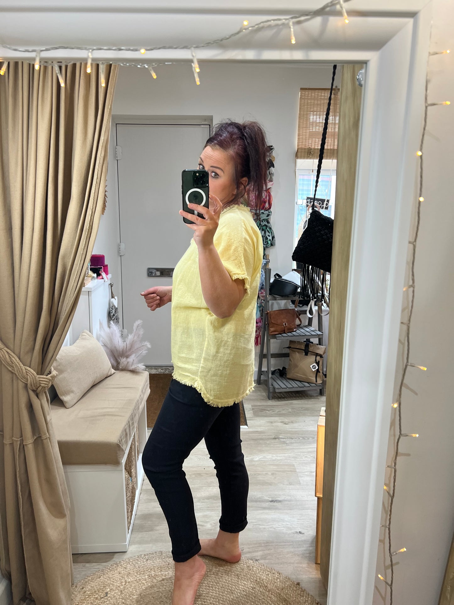 Raw Edge Top - Lemon