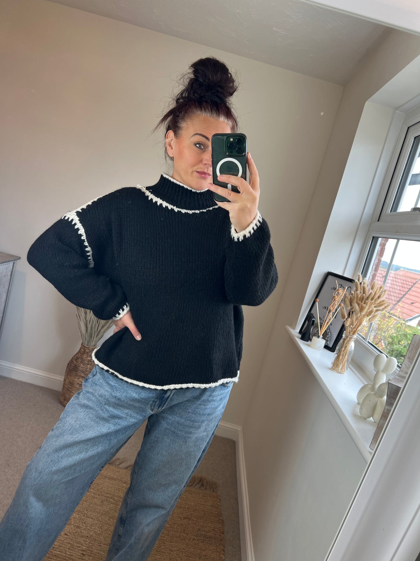 Stitch Jumper - Black