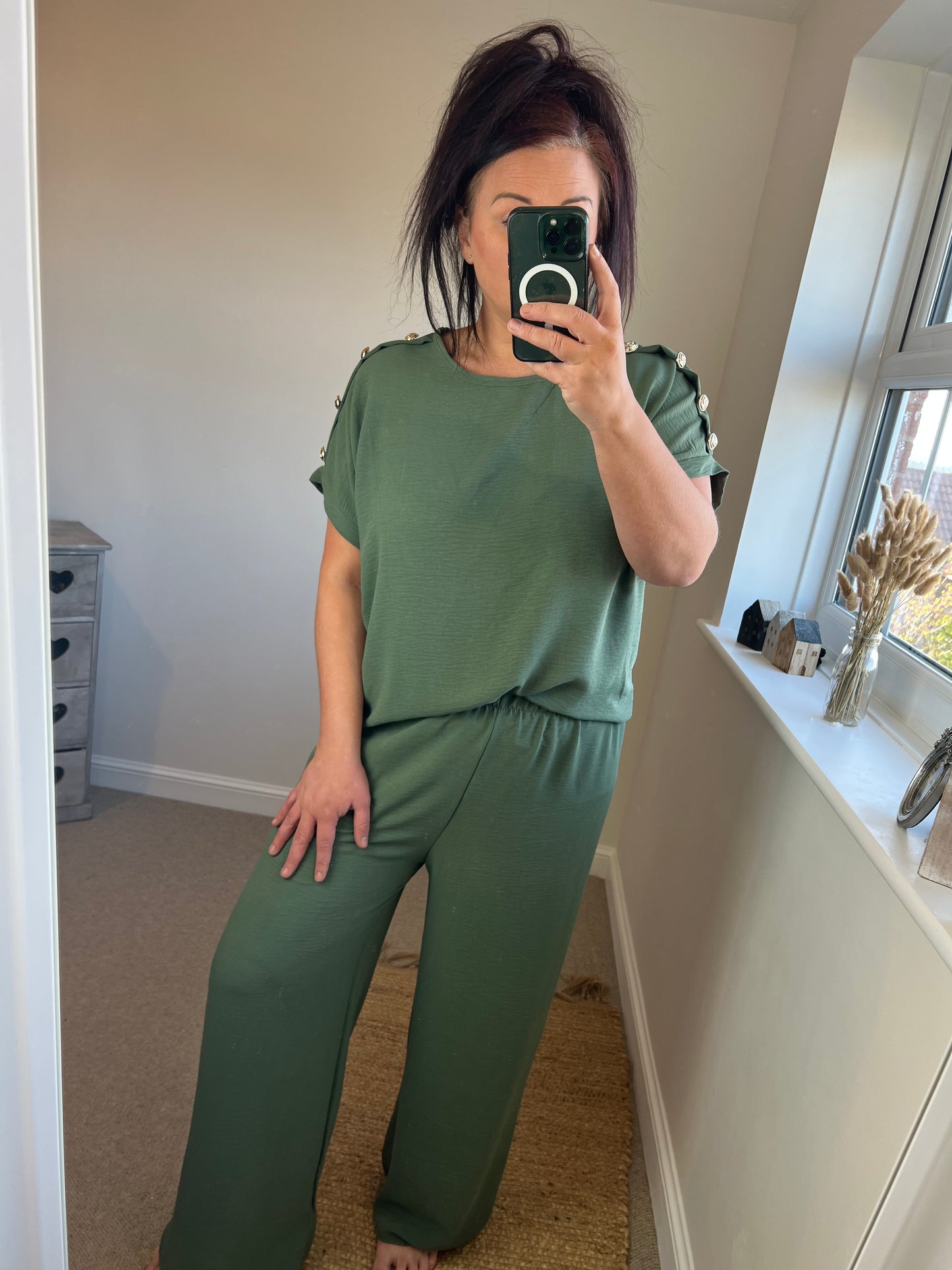 Military Top & Trouser Set - Khaki