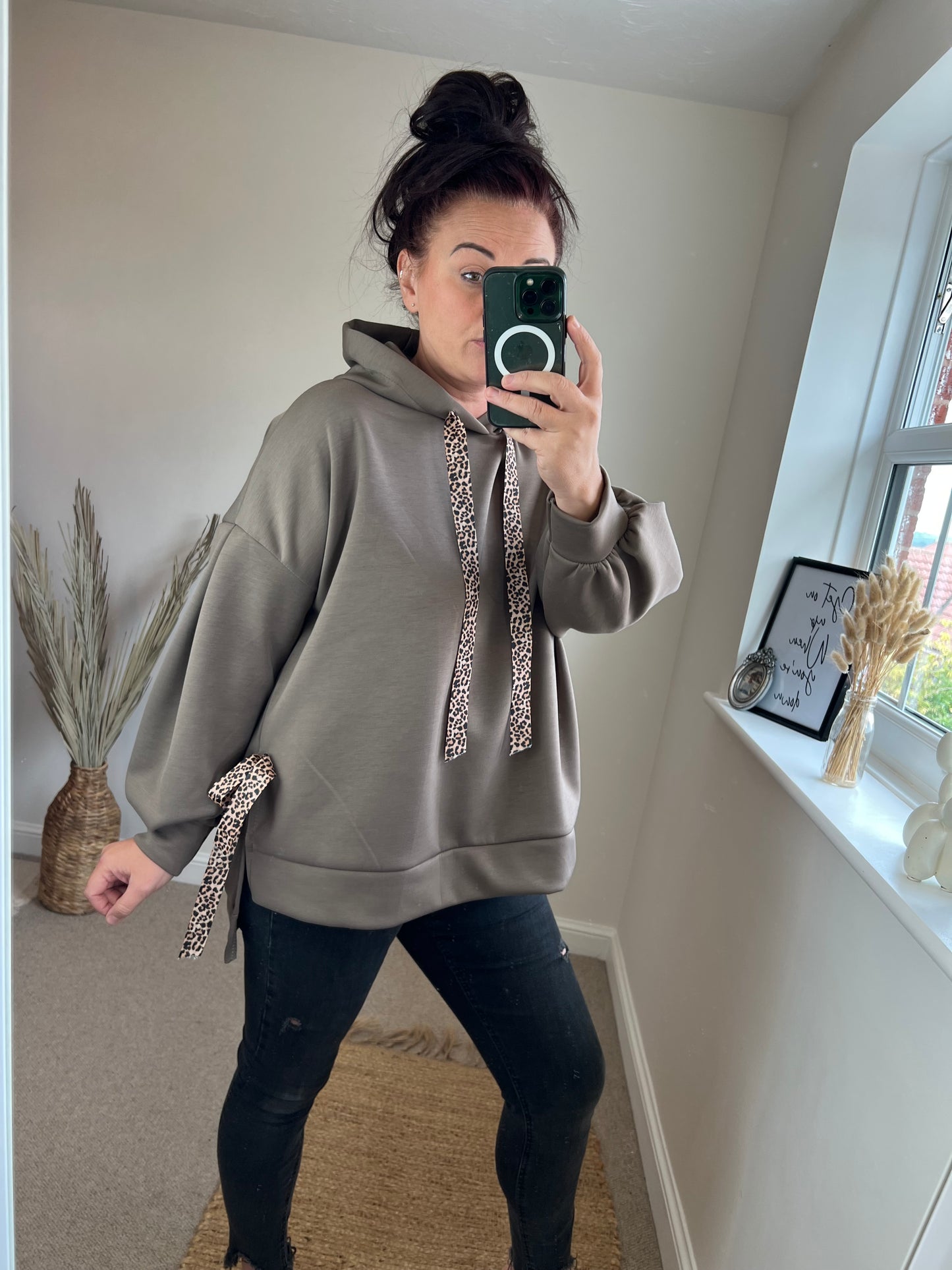 Leopard Hoodie - Mocha