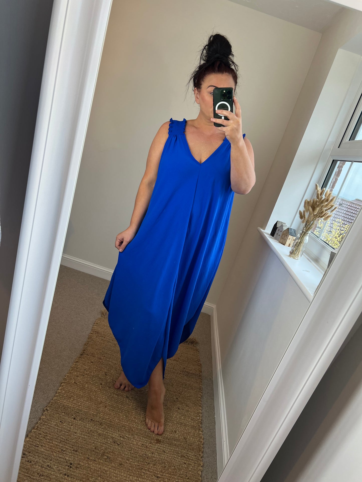 Hanky Hem Dress - Cobalt