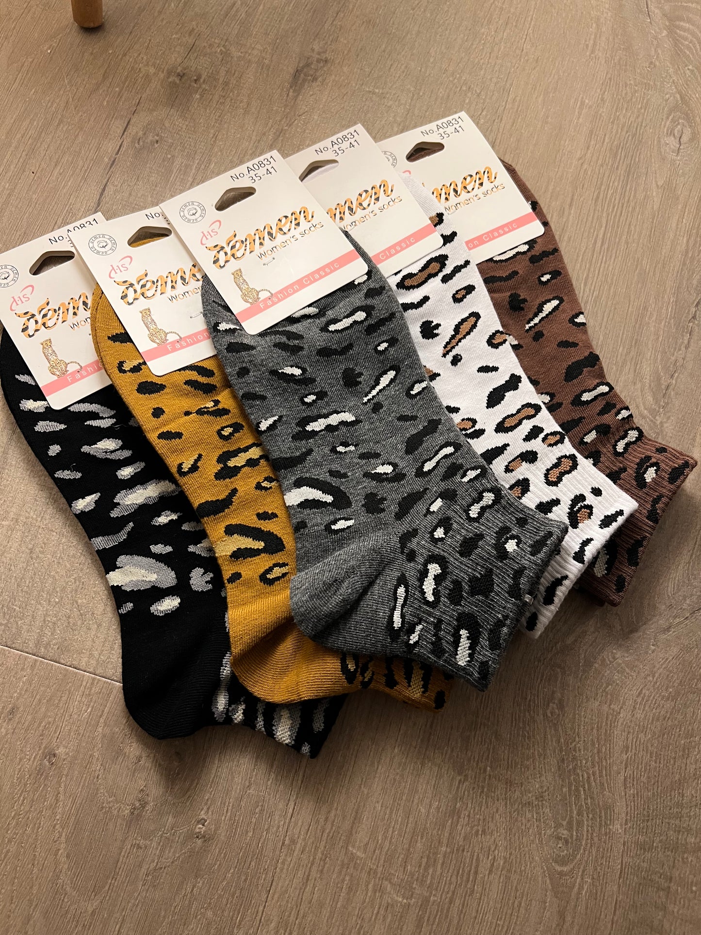 Leopard Print Short Ankle Socks