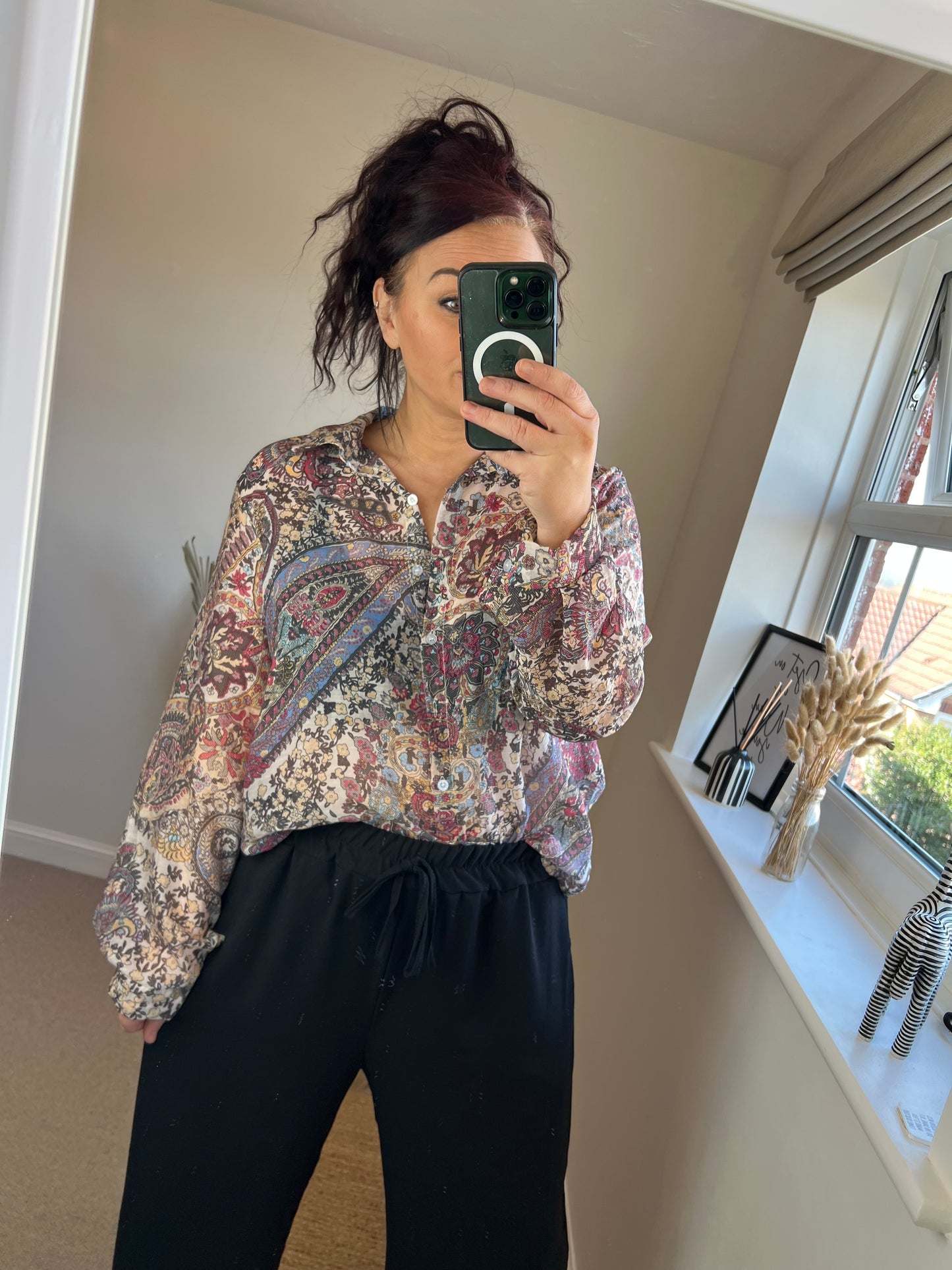Bow Back Shirt - Paisley