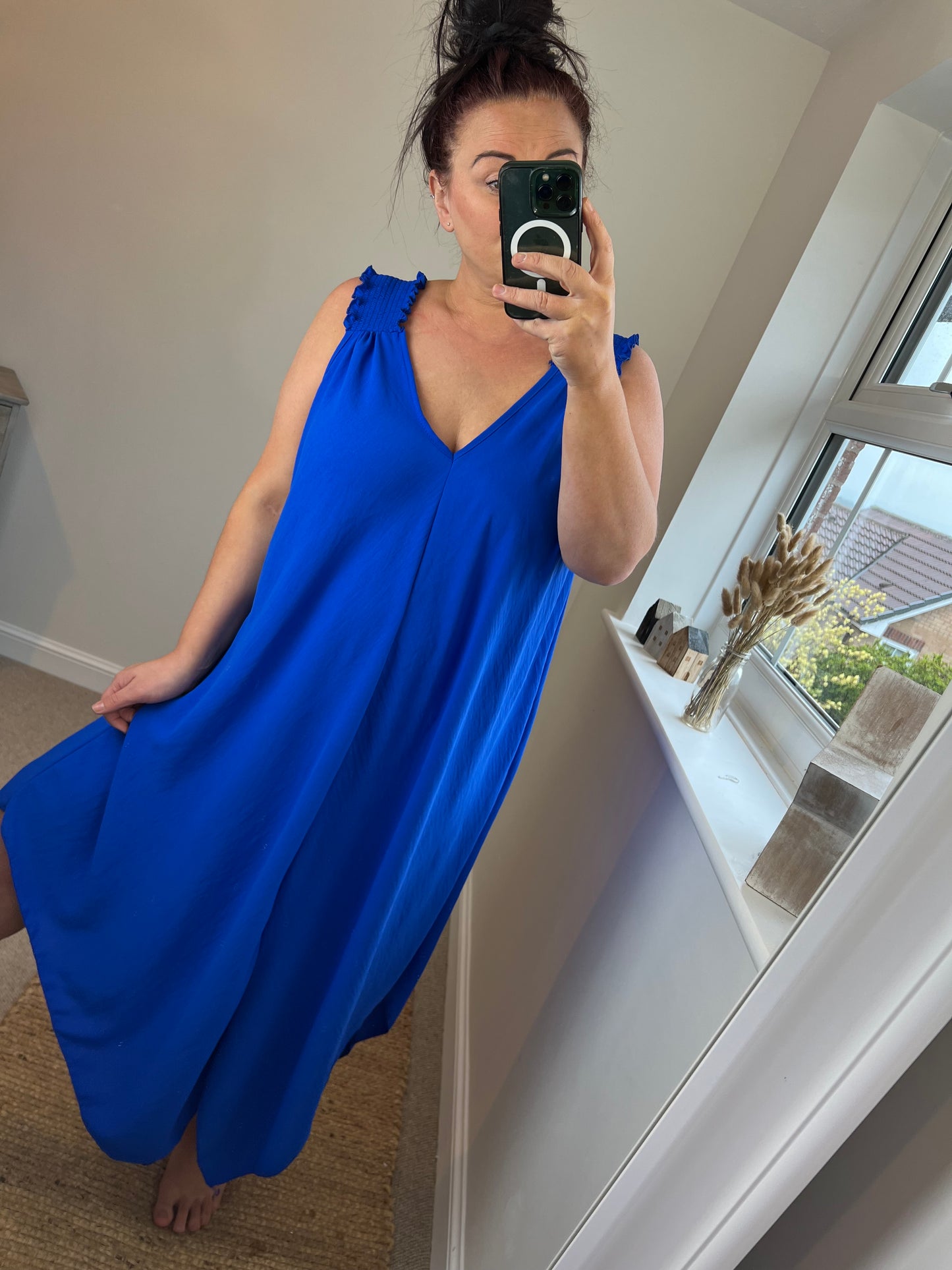 Hanky Hem Dress - Cobalt