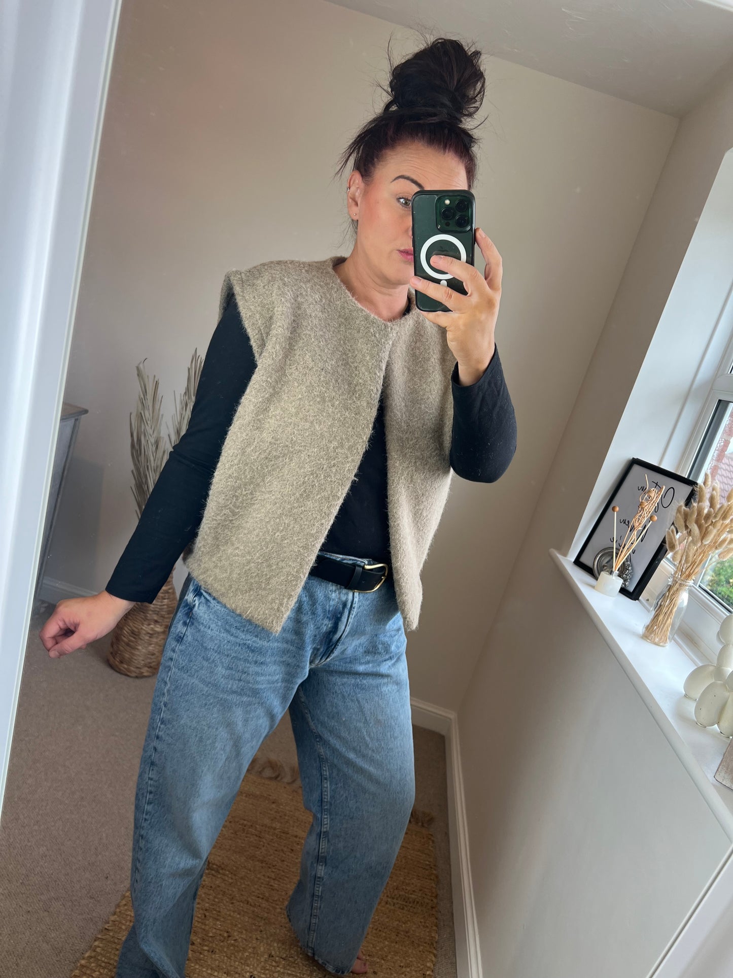 Bomber Waist Coat - Beige