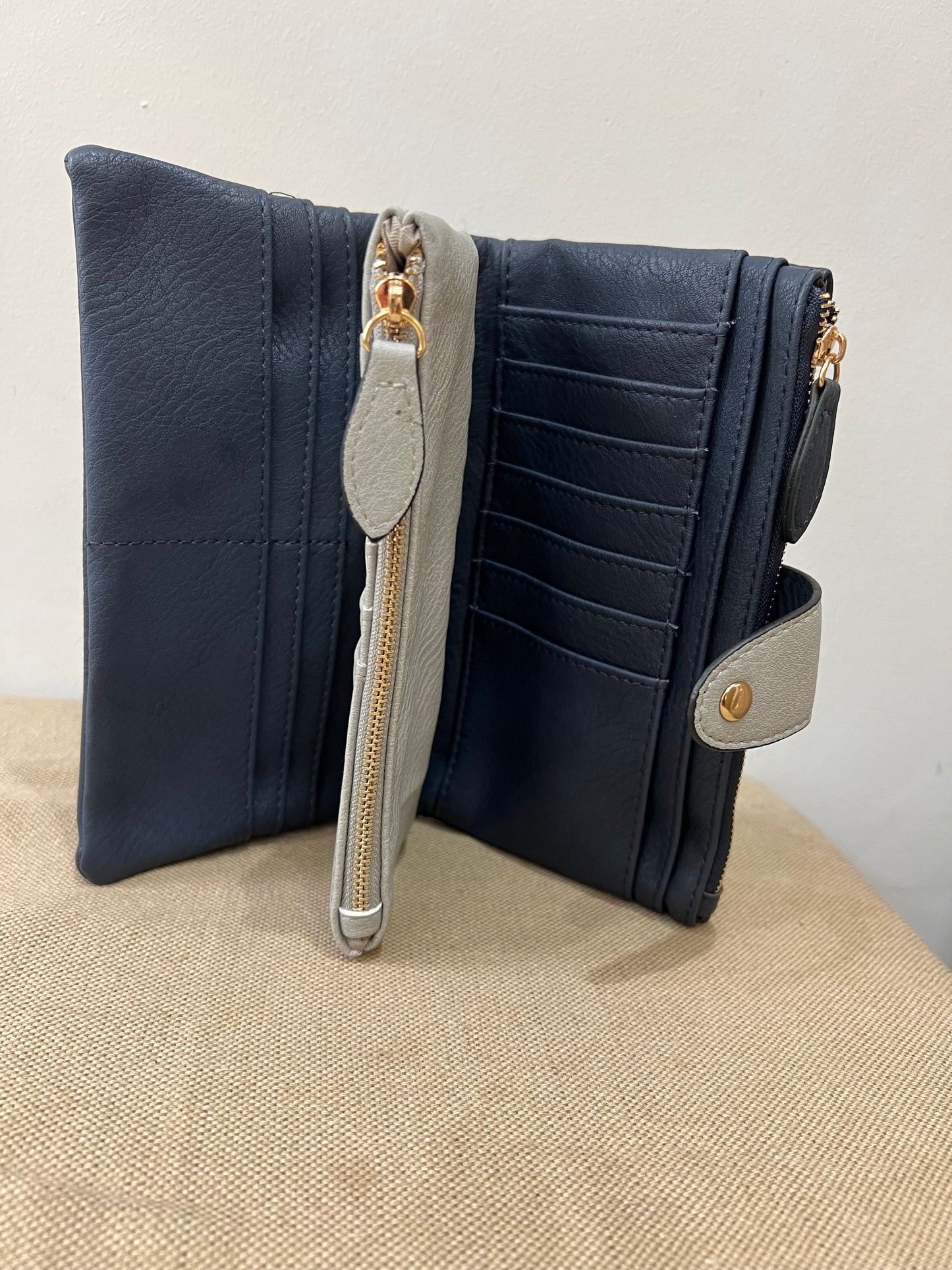 All-In-One Purse - Navy/Grey