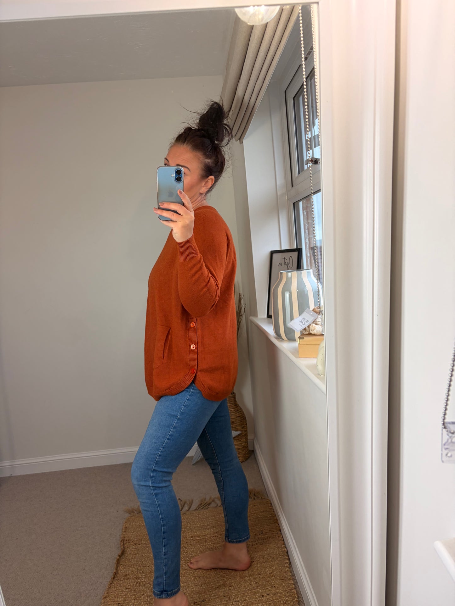 Button Side Jumper - Rust