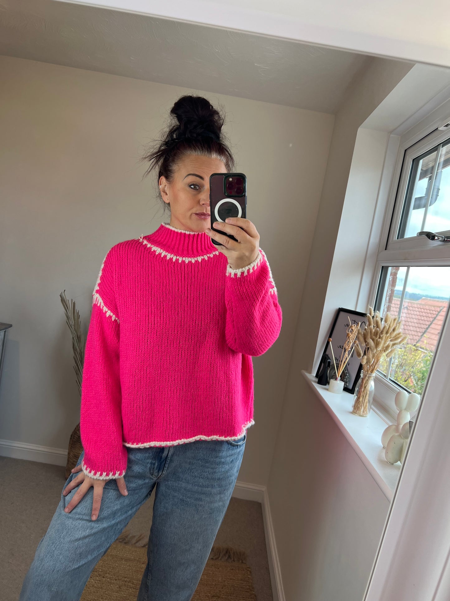 Stitch Jumper - Pink