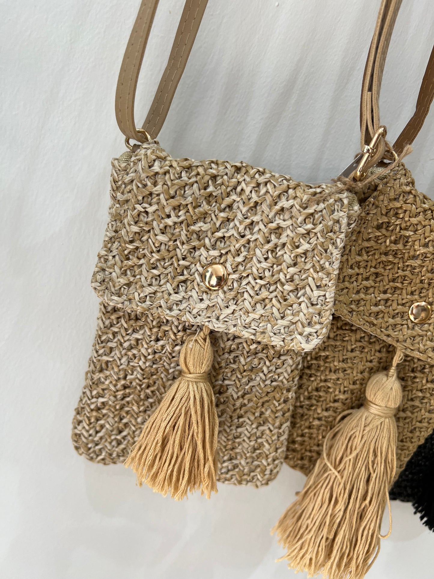 Rattan Style Phone Pouch Bag