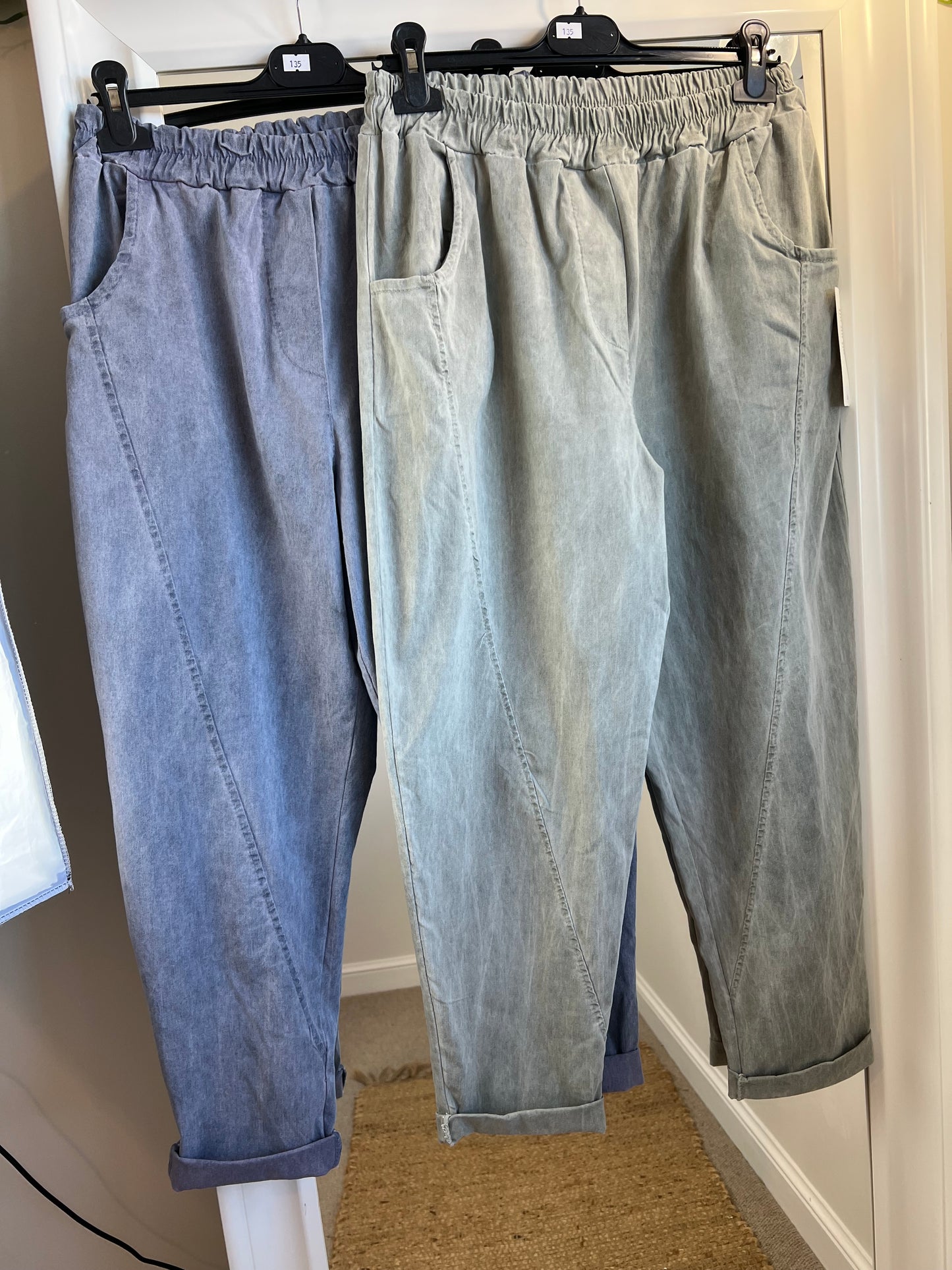 Slim Barrel Magic Trouser - Denim Blue