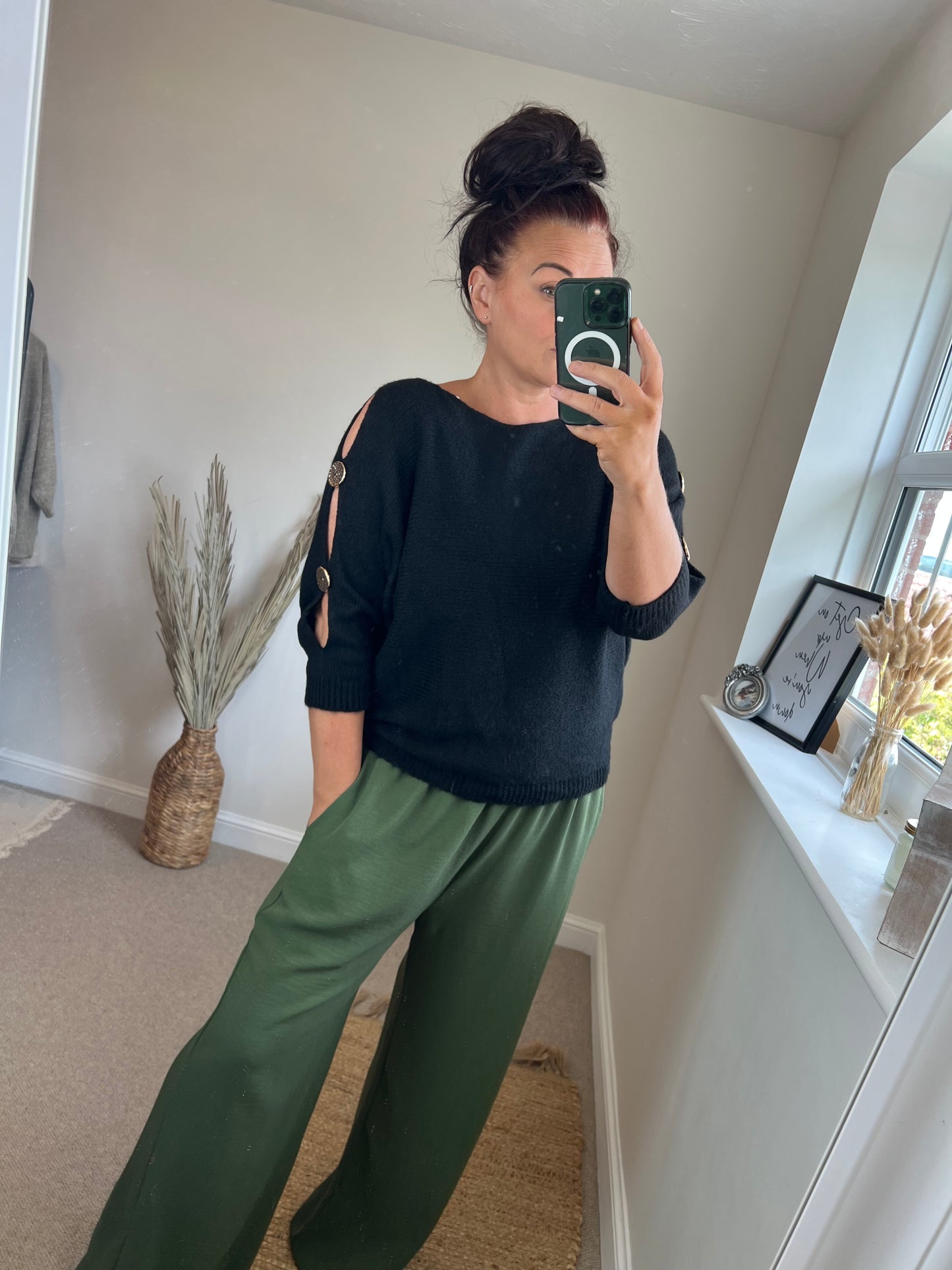Open Sleeve Jumper - Black