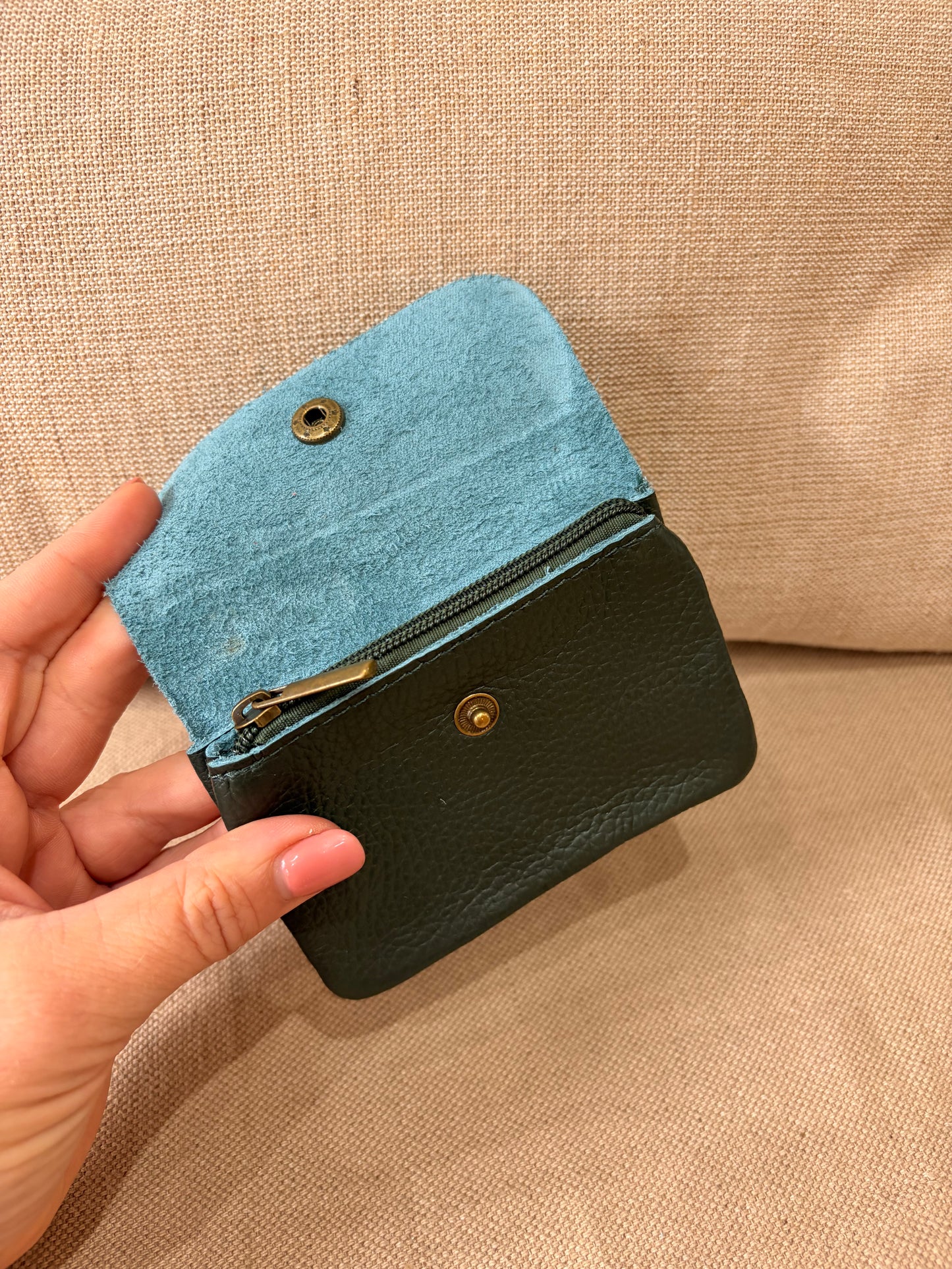 Leather Purse - Dark Khaki