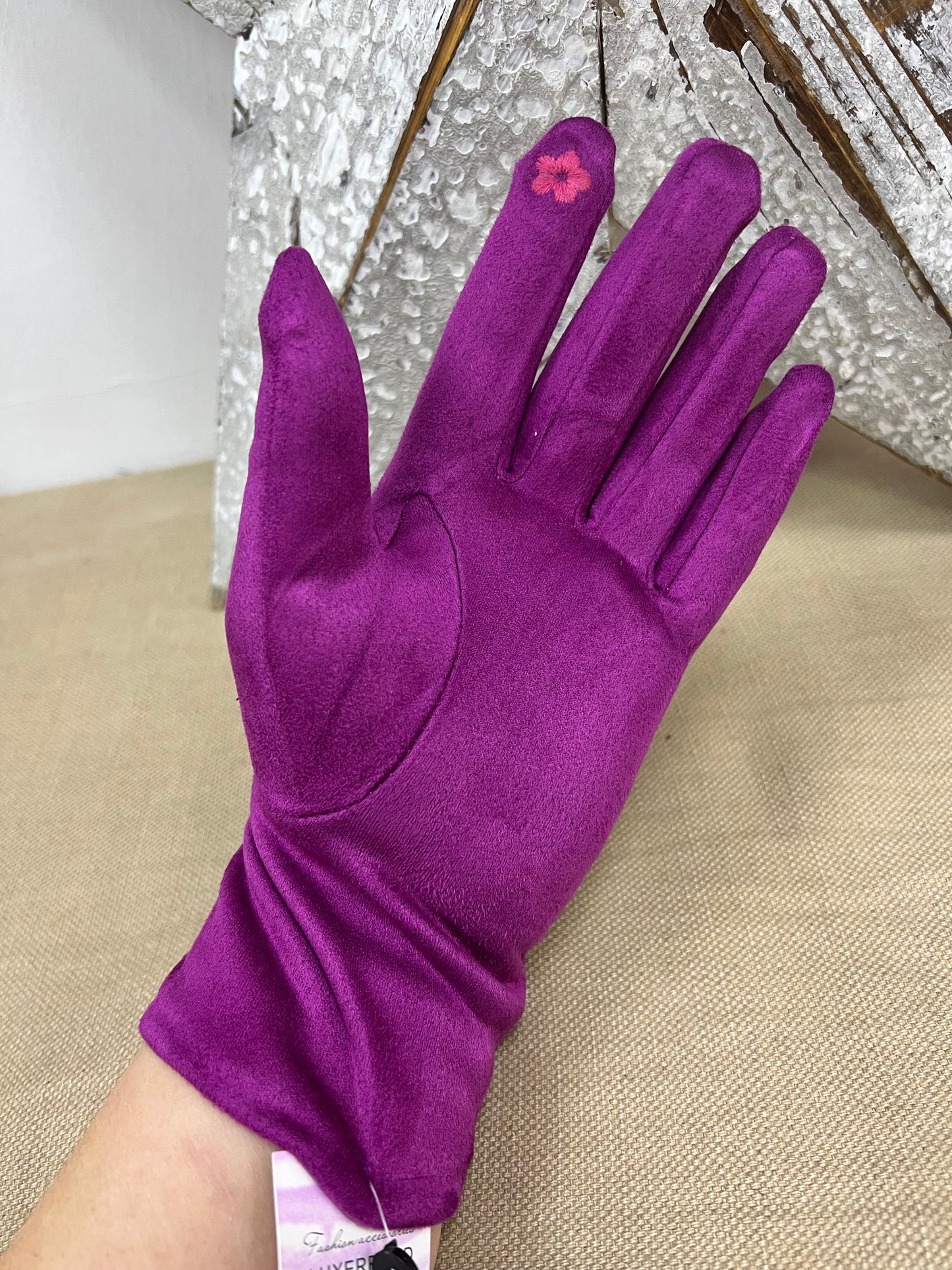 Gloves with Touch Screen Finger - Magenta