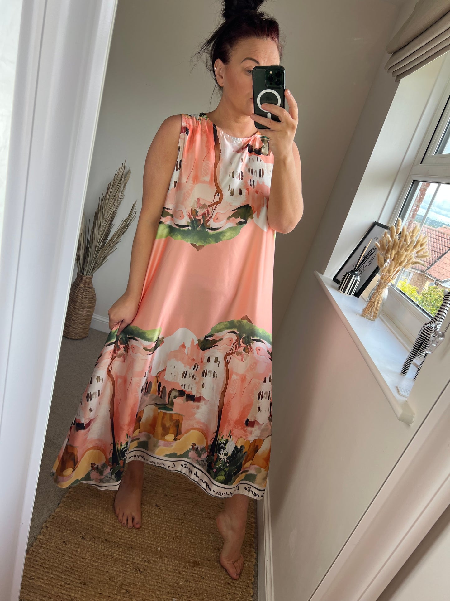 Santorini Dress - Coral