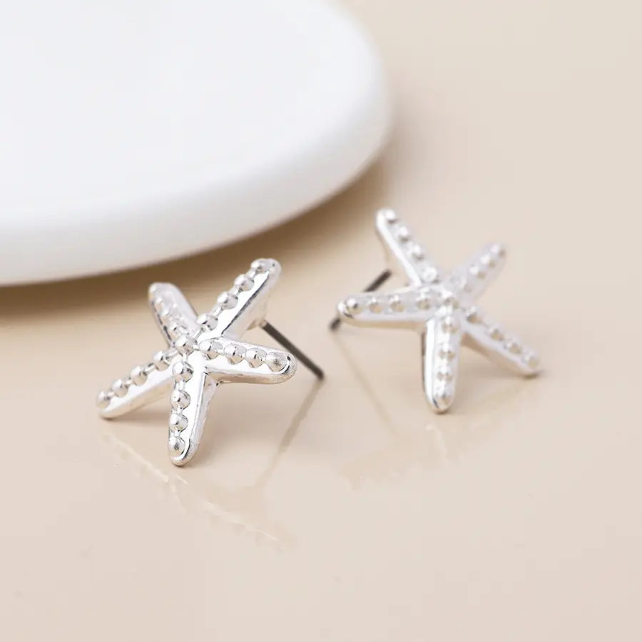 Peace of Mind - Silver Plated Starfish Earrings